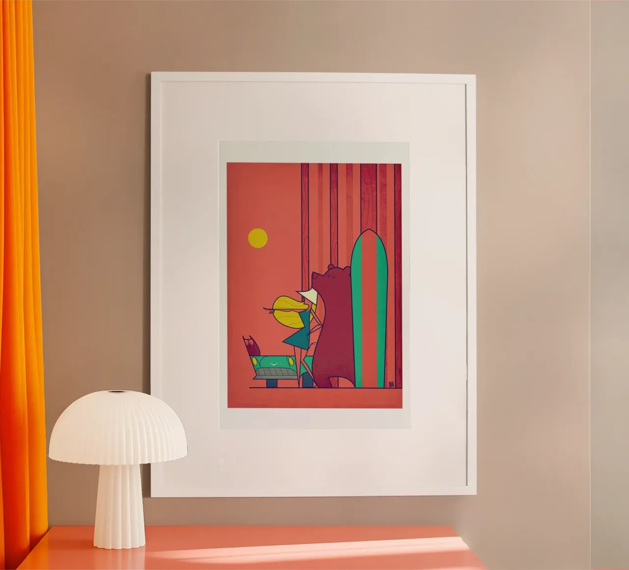 SURF poster con telaio in alluminio da Ale Giorgini