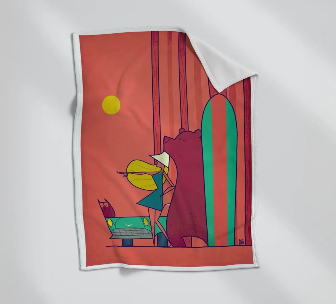 SURF Fleecedecke von Ale Giorgini