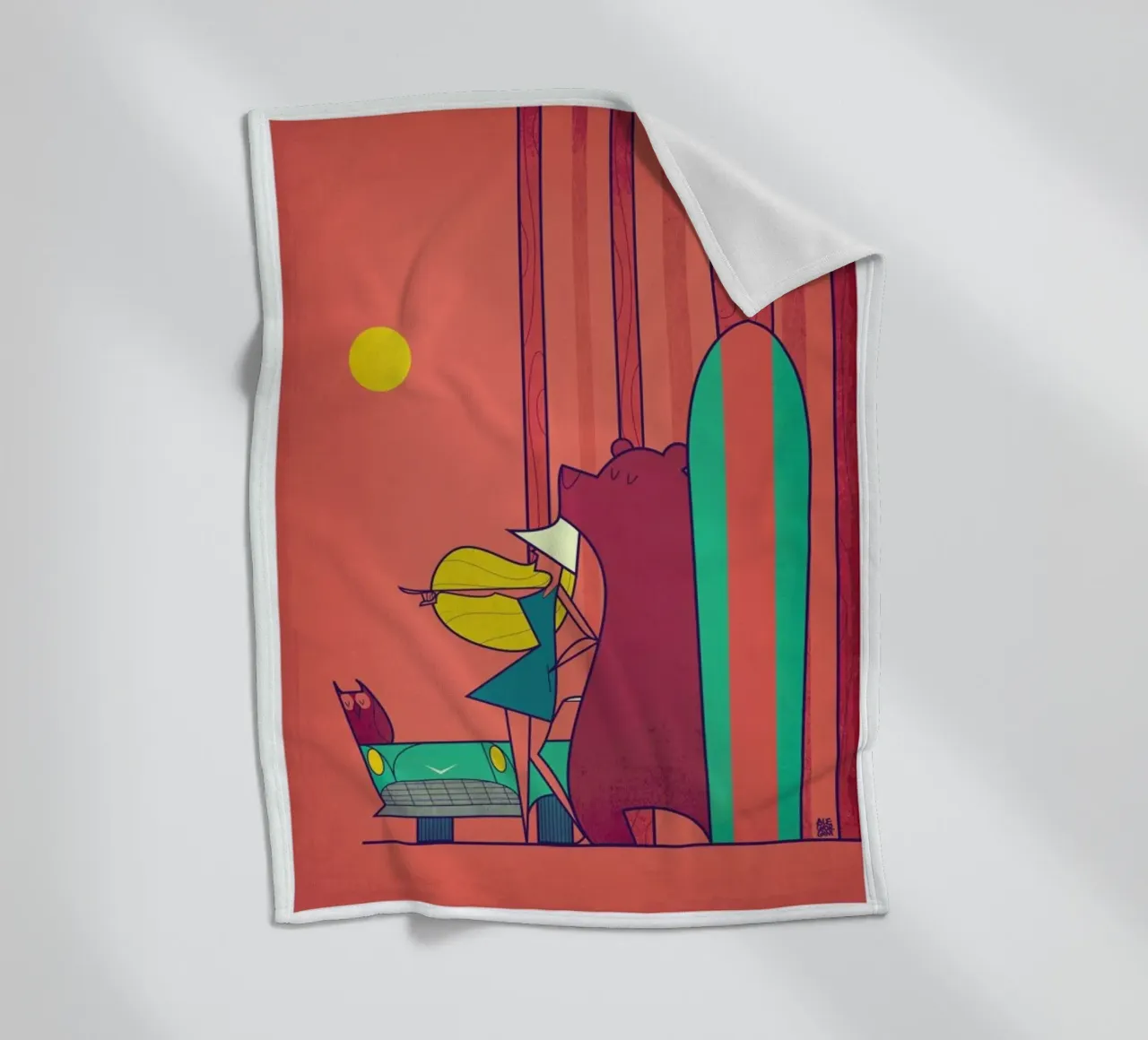 SURF Fleecedecke von Ale Giorgini