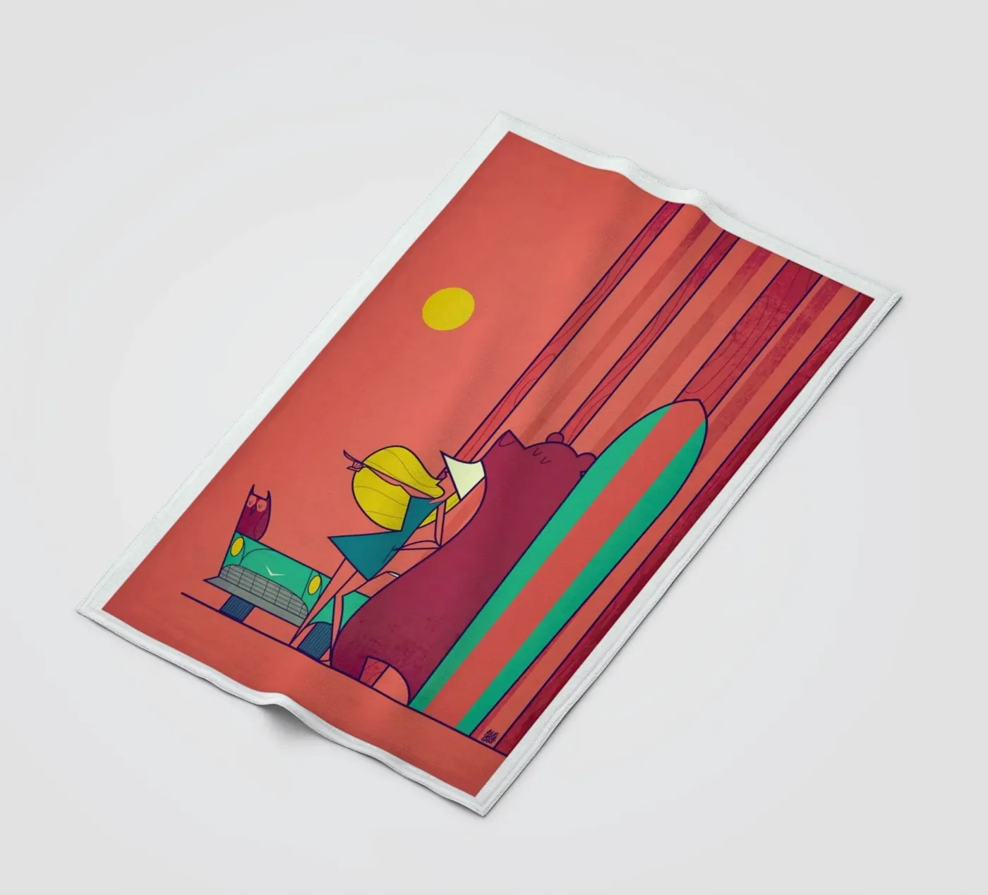 SURF Fleecedecke von Ale Giorgini