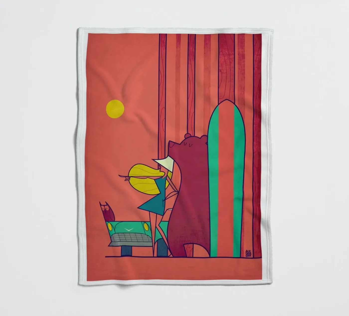 SURF Fleecedecke von Ale Giorgini