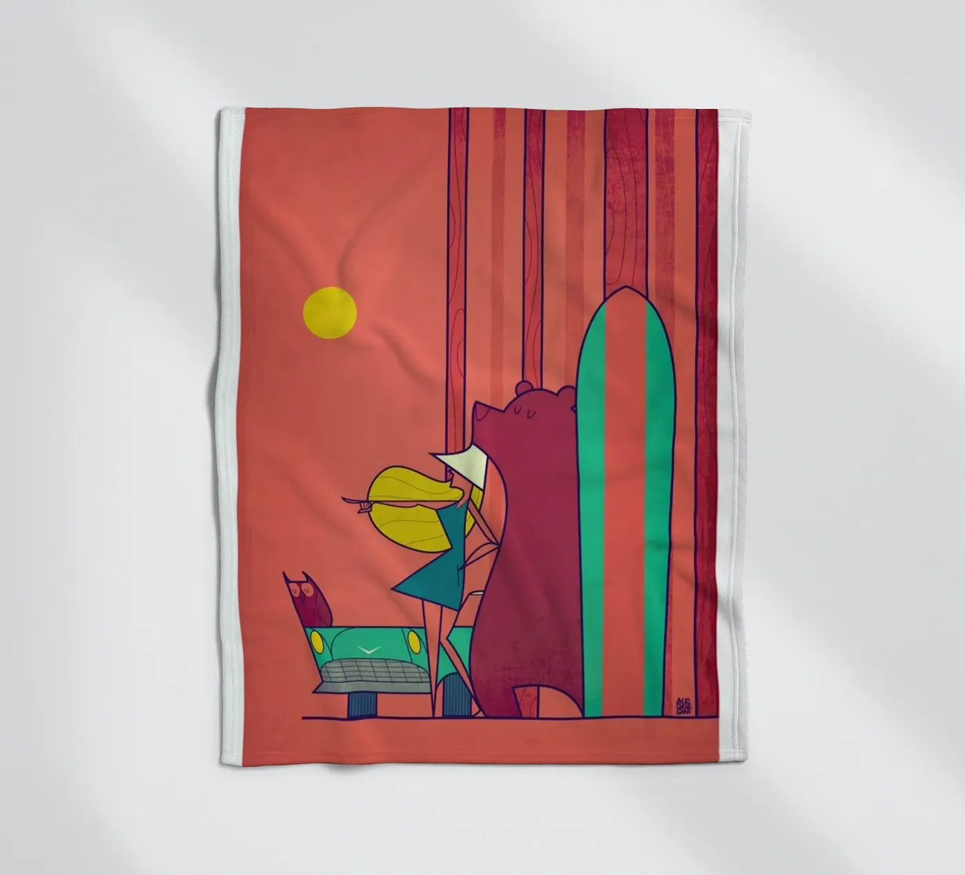 SURF Fleecedecke von Ale Giorgini