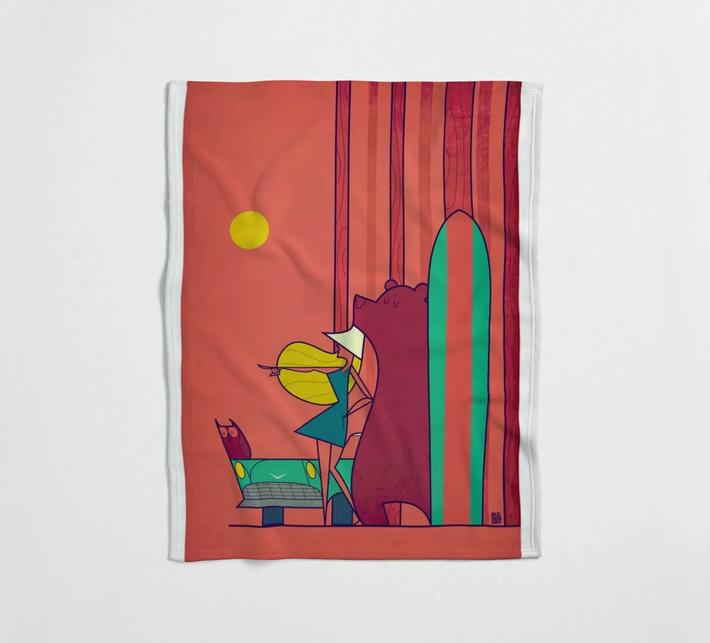 SURF Fleecedecke von Ale Giorgini