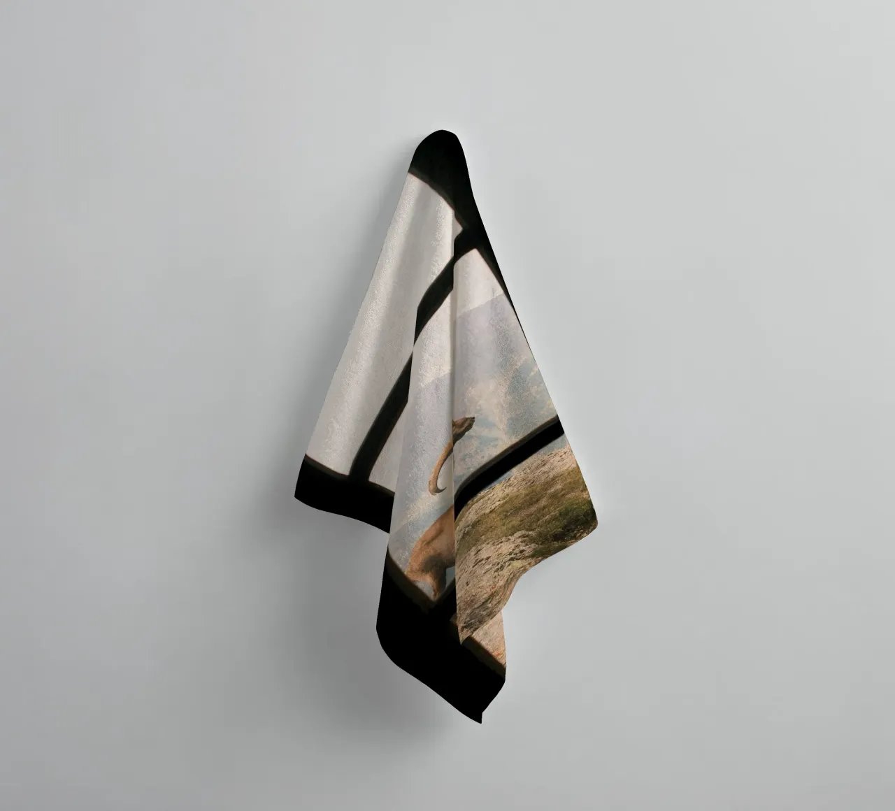 Alpine Ibex Vista: Mountain Majesty towel by FujiSwiss