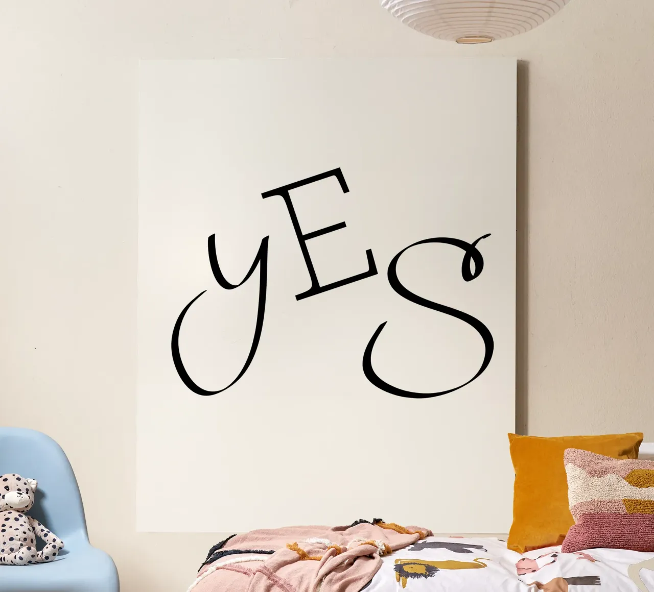 YES Poster, notebook, mug, bag - modern design, motif canvas by StrindesignStudio