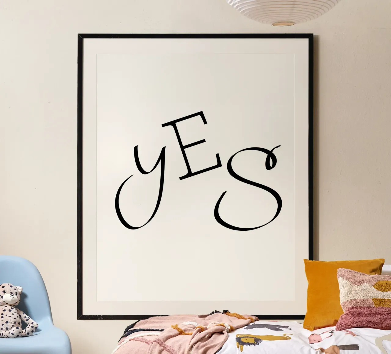 YES Poster, taccuino, tazza, borsa - design moderno, motivo carta hahnemühle da StrindesignStudio