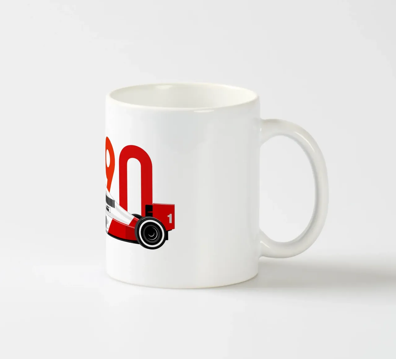 Auto da corsa di Formula 1990 tazza in ceramica da Mariel Toigo