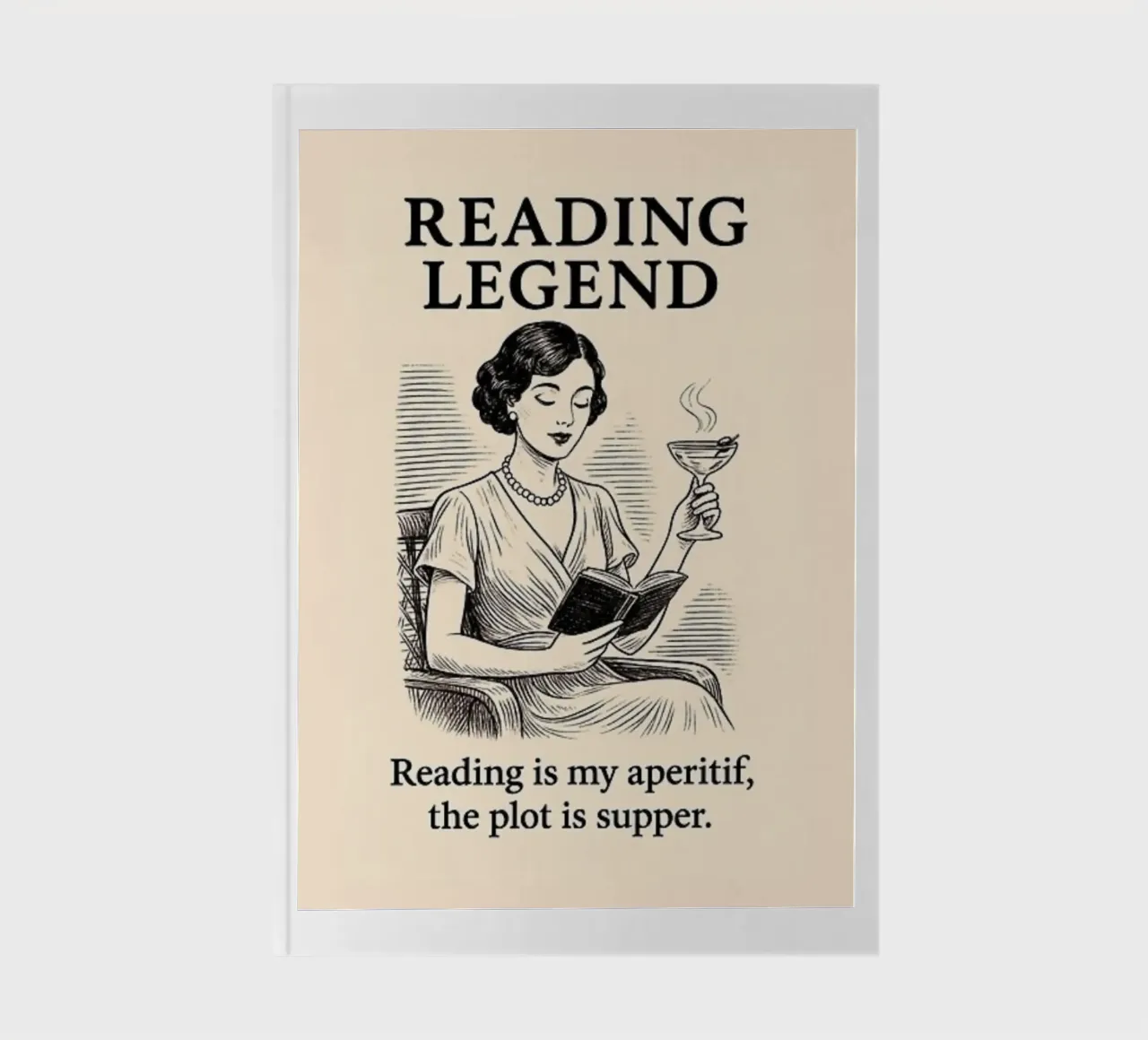Reading Legend notebook by Taika Tori Art