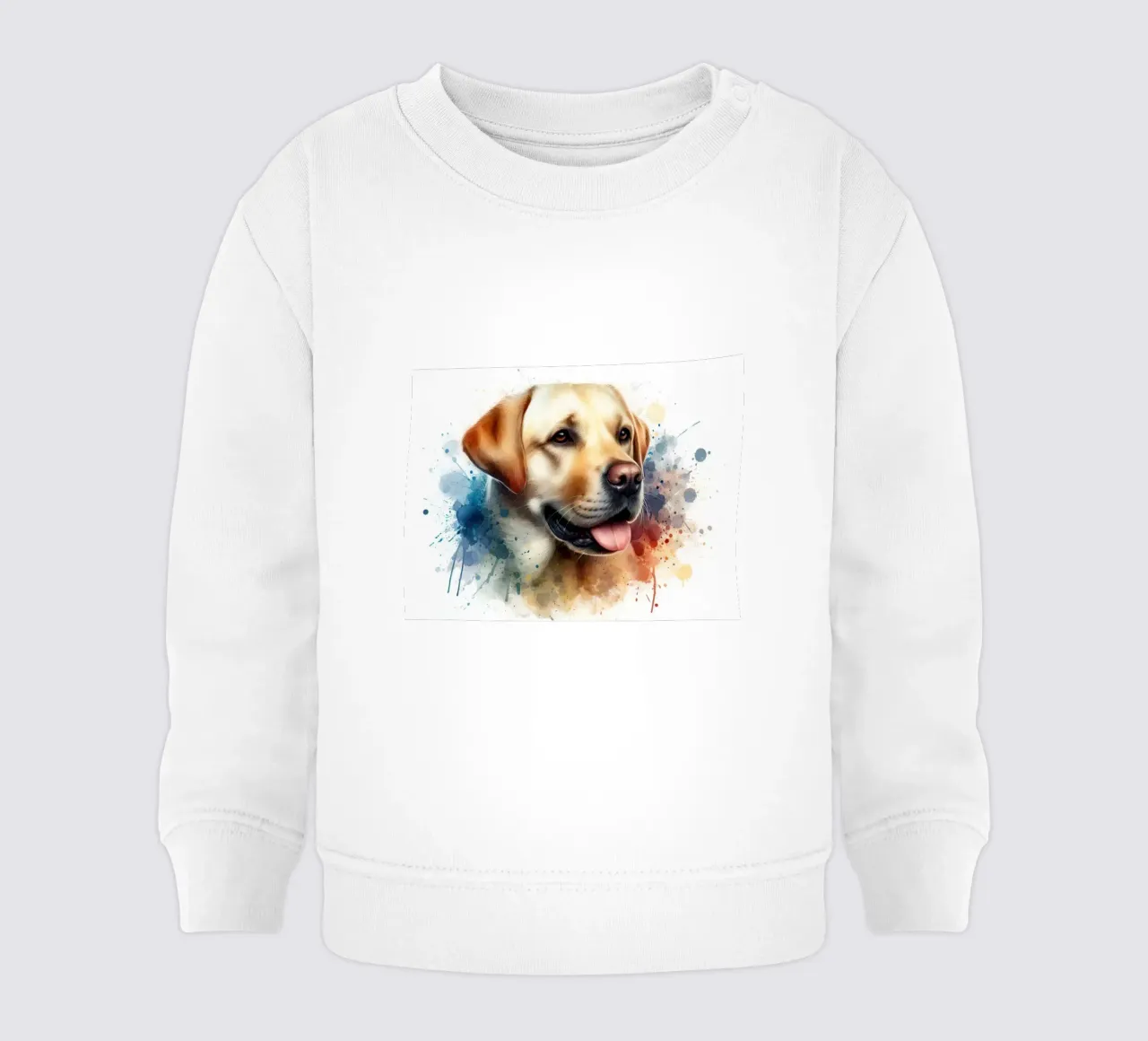 Ritratto ad acquerello di un Labrador dorato felpa neonato da 🥝 KIWI STORE