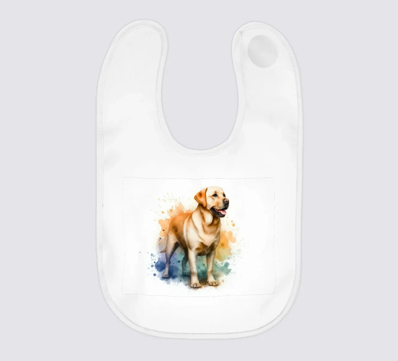 Ritratto ad acquerello di un Labrador dorato bavaglino da 🥝 KIWI STORE