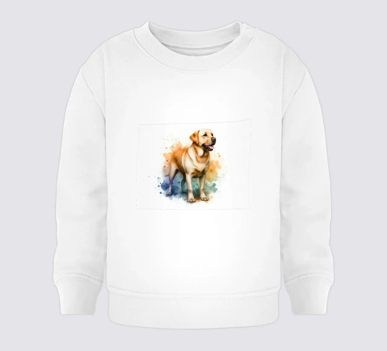 Ritratto ad acquerello di un Labrador dorato felpa neonato da 🥝 KIWI STORE