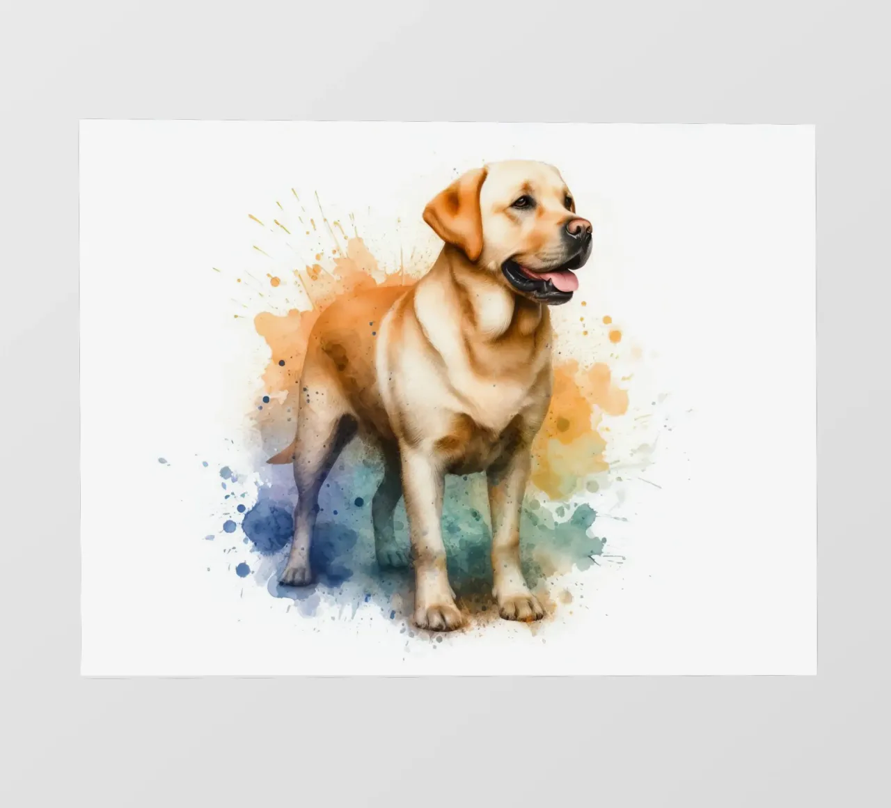 Watercolor Portrait of a Golden Labrador photo wallpaper by 🥝 KIWI STORE