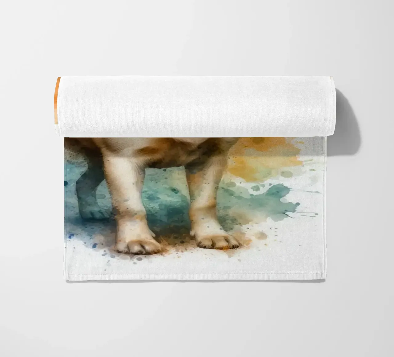 Ritratto ad acquerello di un Labrador dorato telo mare da 🥝 KIWI STORE