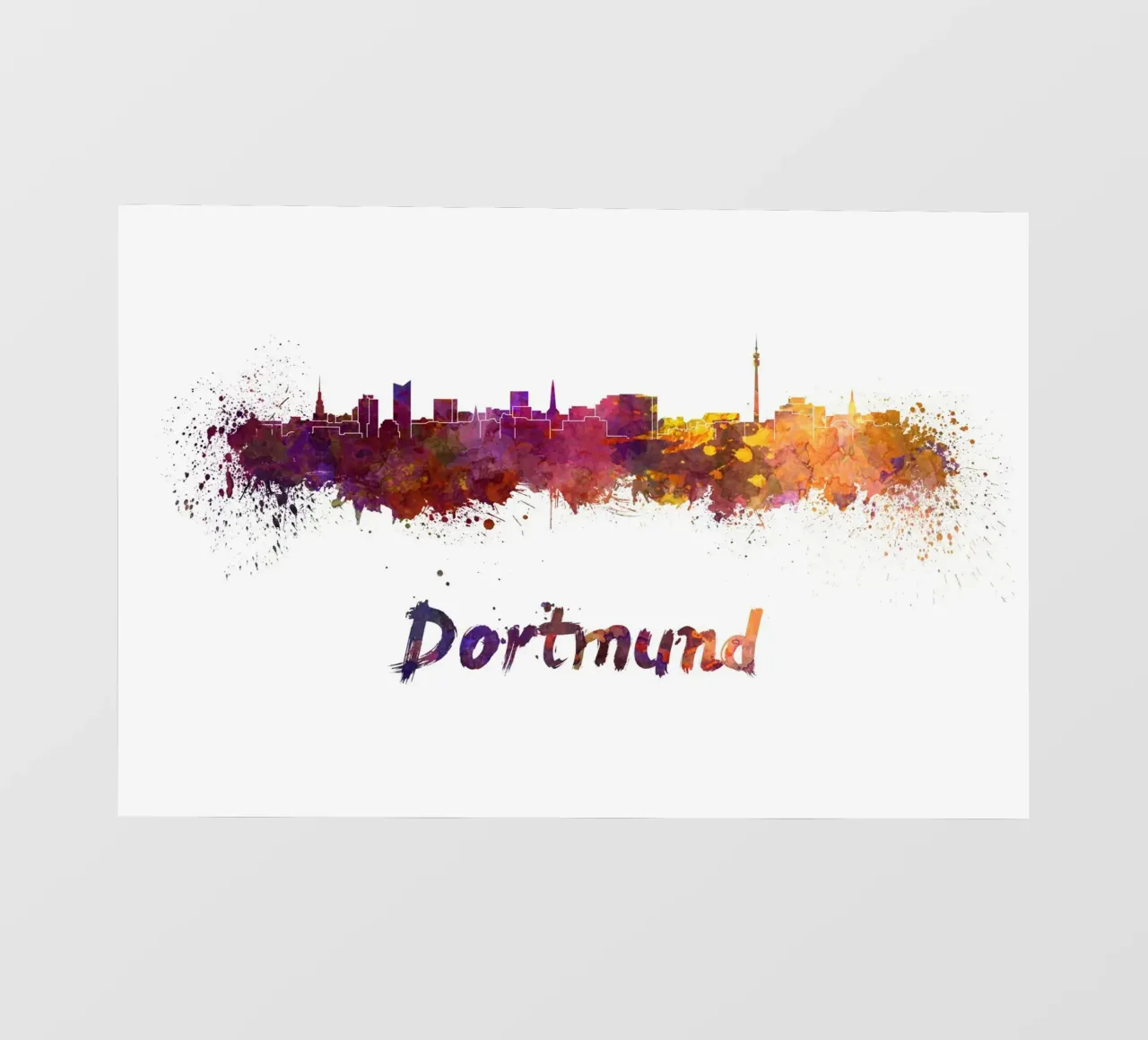 Lo skyline di Dortmund telo in pvc da 🎨 Point and Art