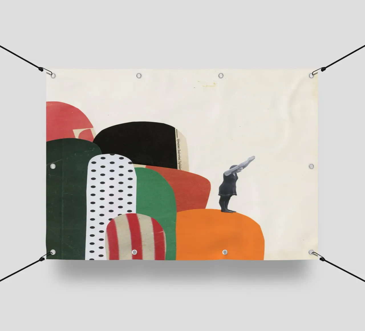 Immersione in roccia II telo in pvc da Cassia Beck Collage