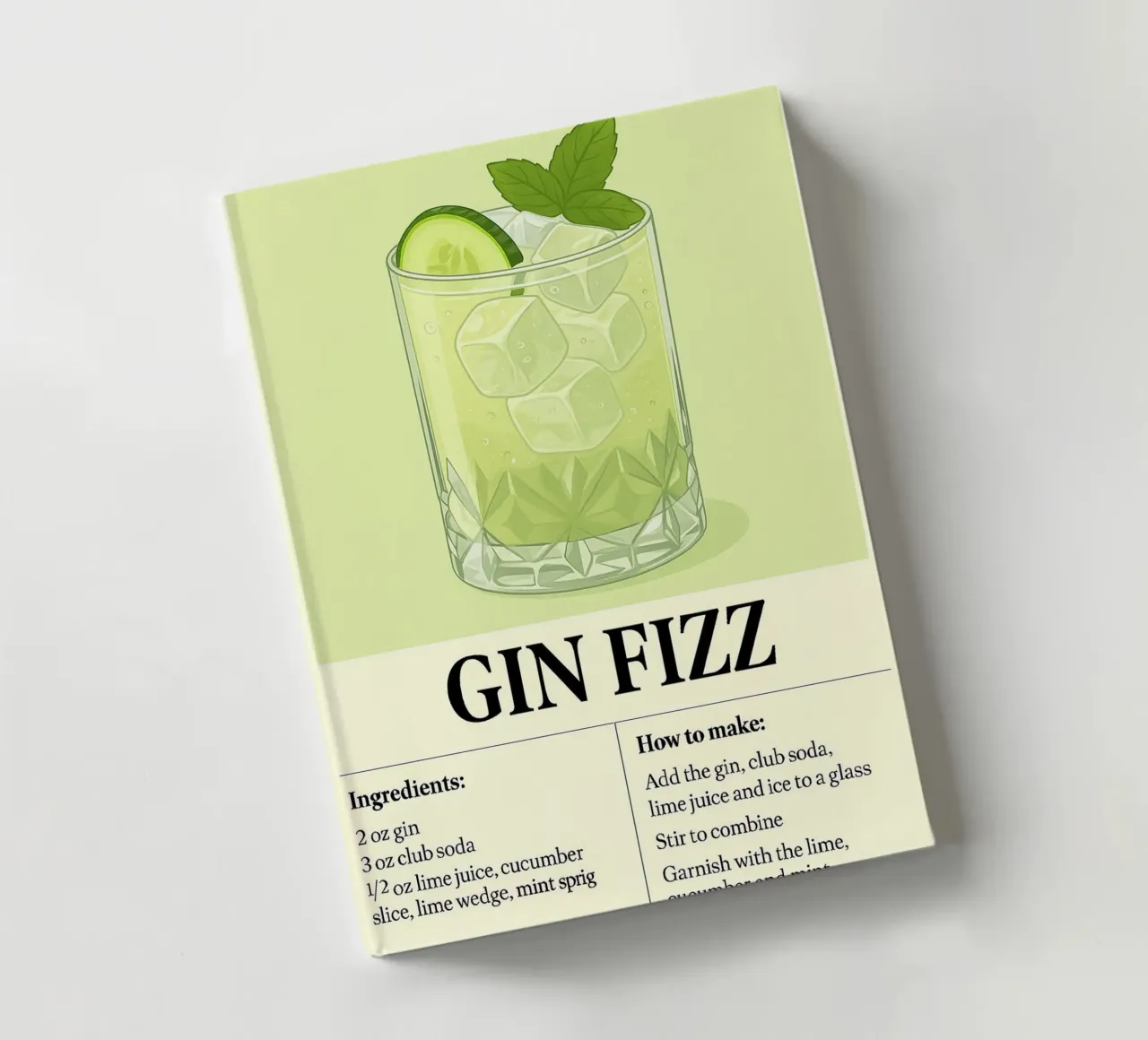 How to make Gin Fizz notitieboek van KevKon