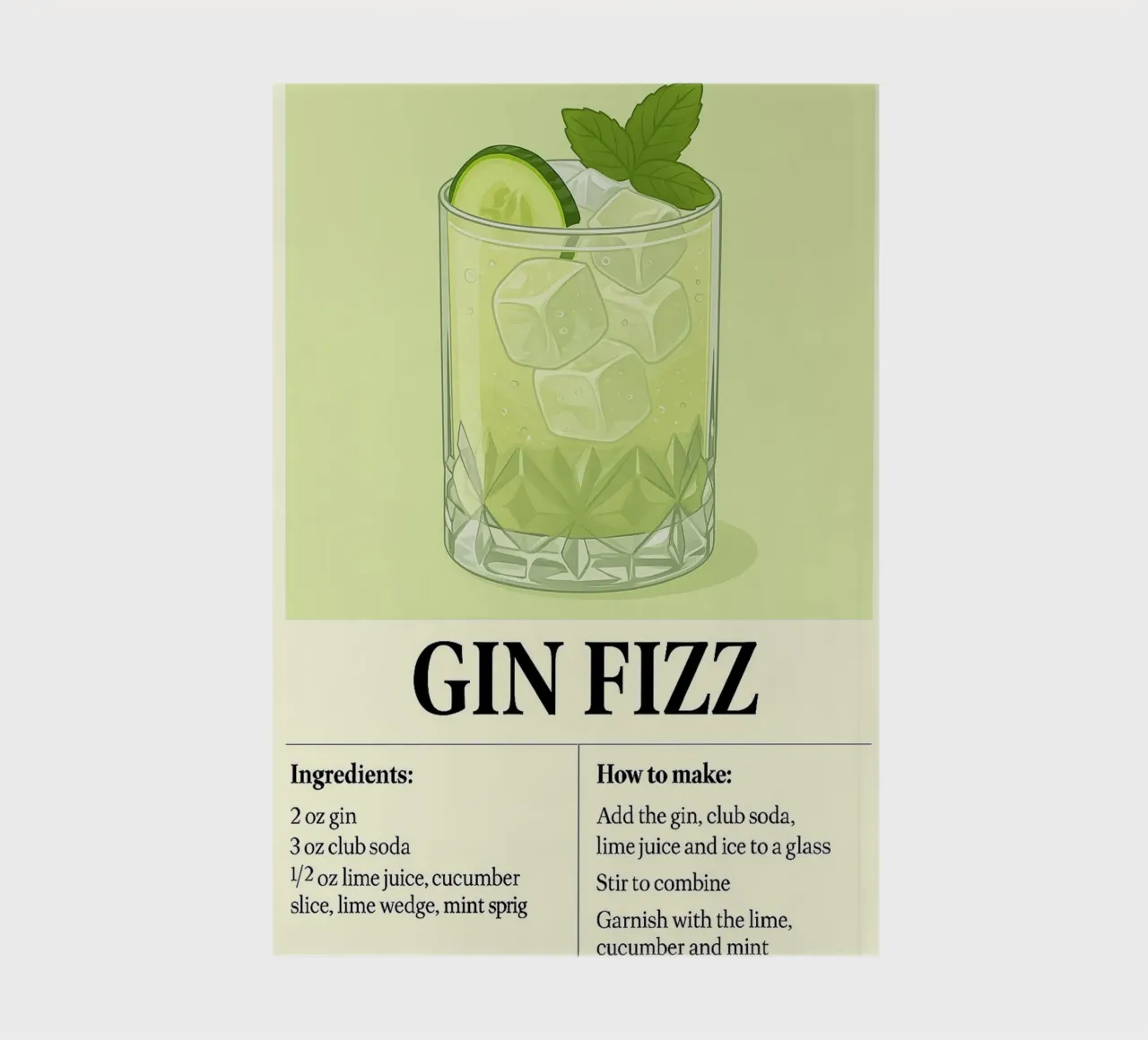 How to make Gin Fizz notitieboek van KevKon