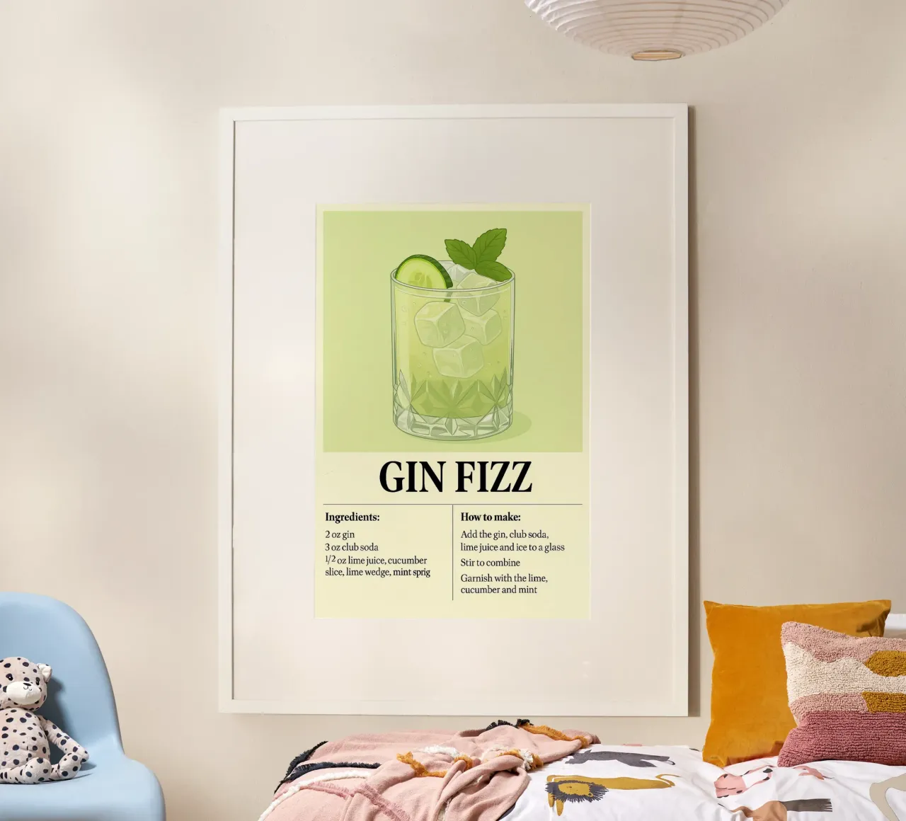 How to make Gin Fizz carta hahnemühle da KevKon