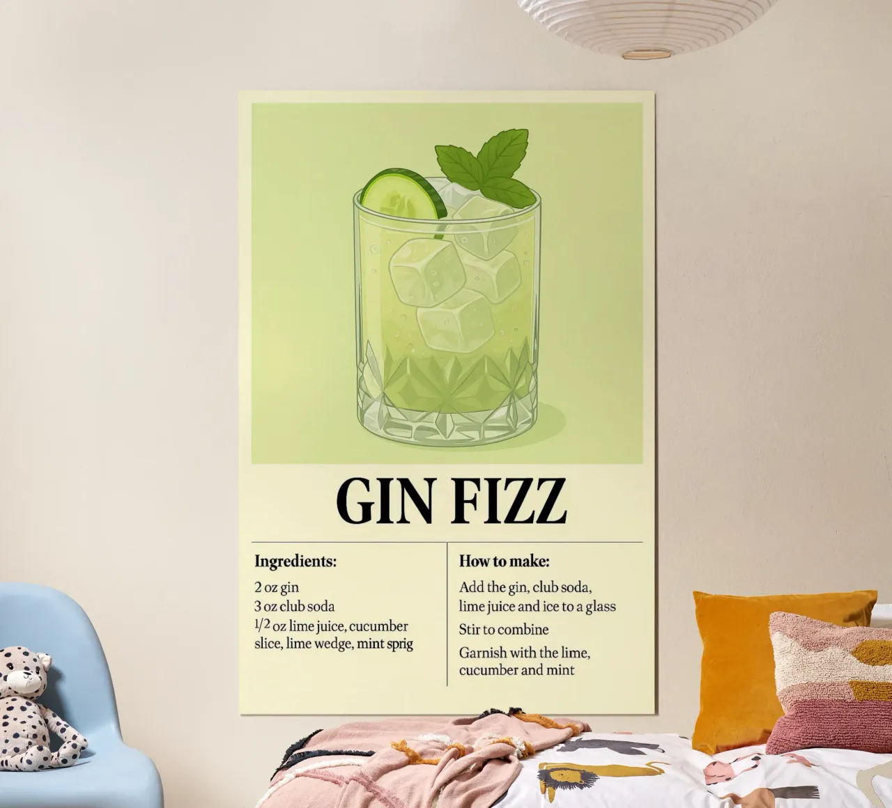 How to make Gin Fizz carta hahnemühle da KevKon