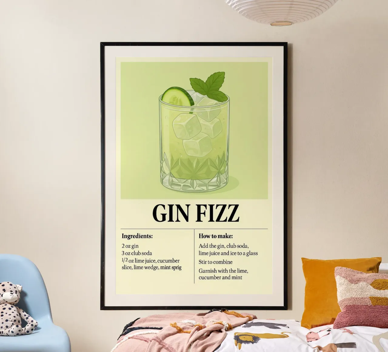 How to make Gin Fizz carta hahnemühle da KevKon