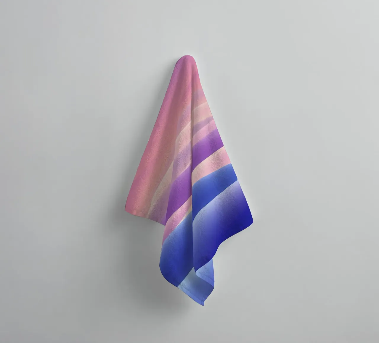 Abstracte heuvels in pastel, landschap badhanddoek van RB-Digital-Paintings