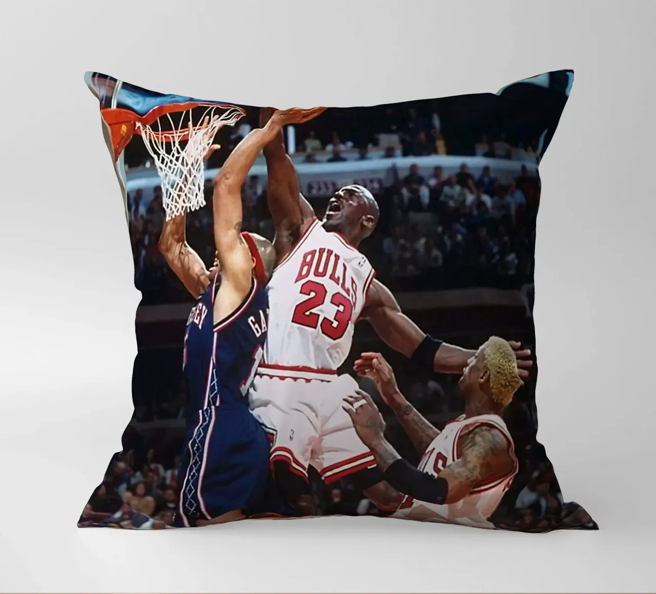 Salto di squadra dei Bulls cuscino da FAKE ARTWORK STORE