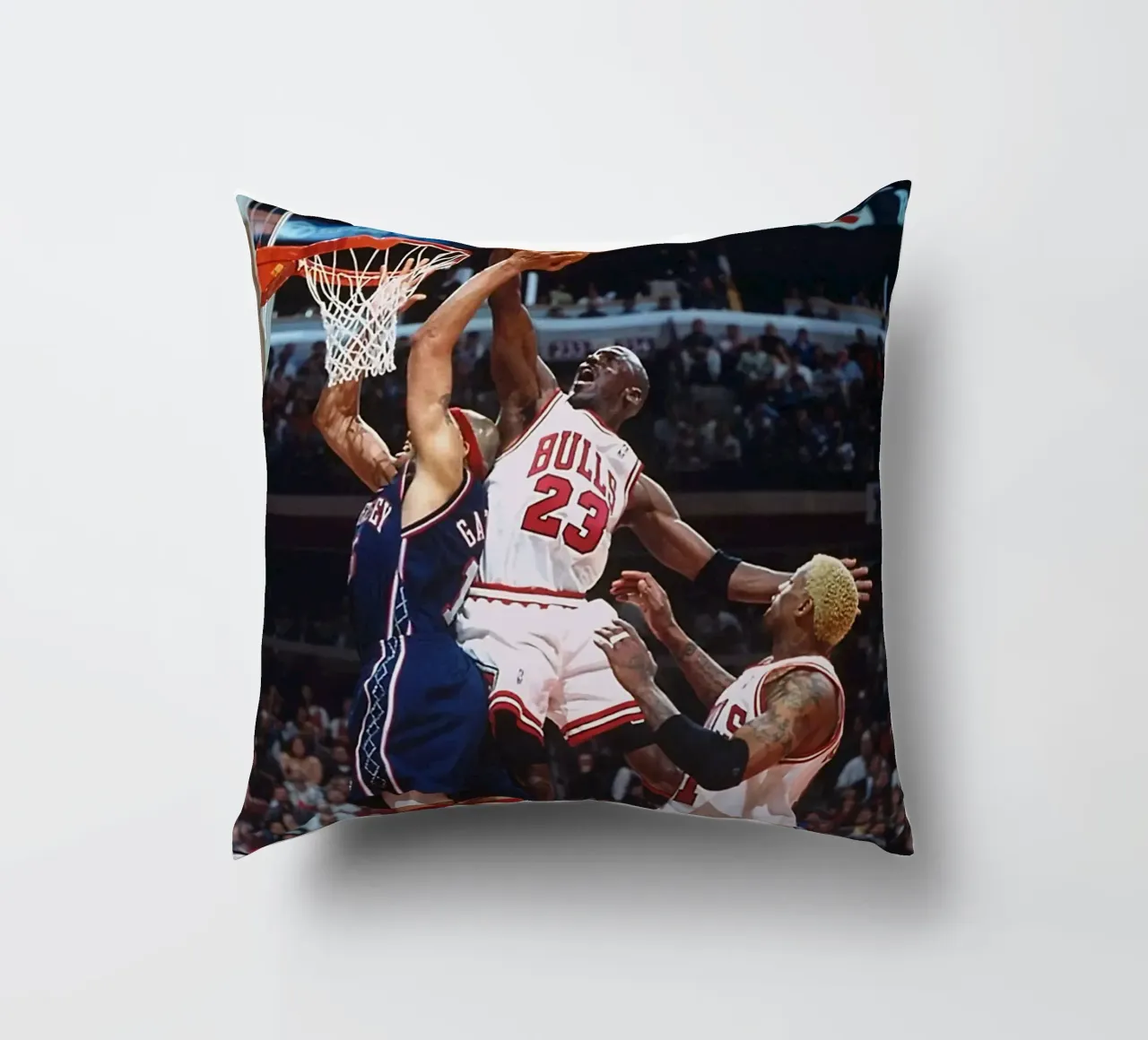Salto di squadra dei Bulls cuscino da FAKE ARTWORK STORE