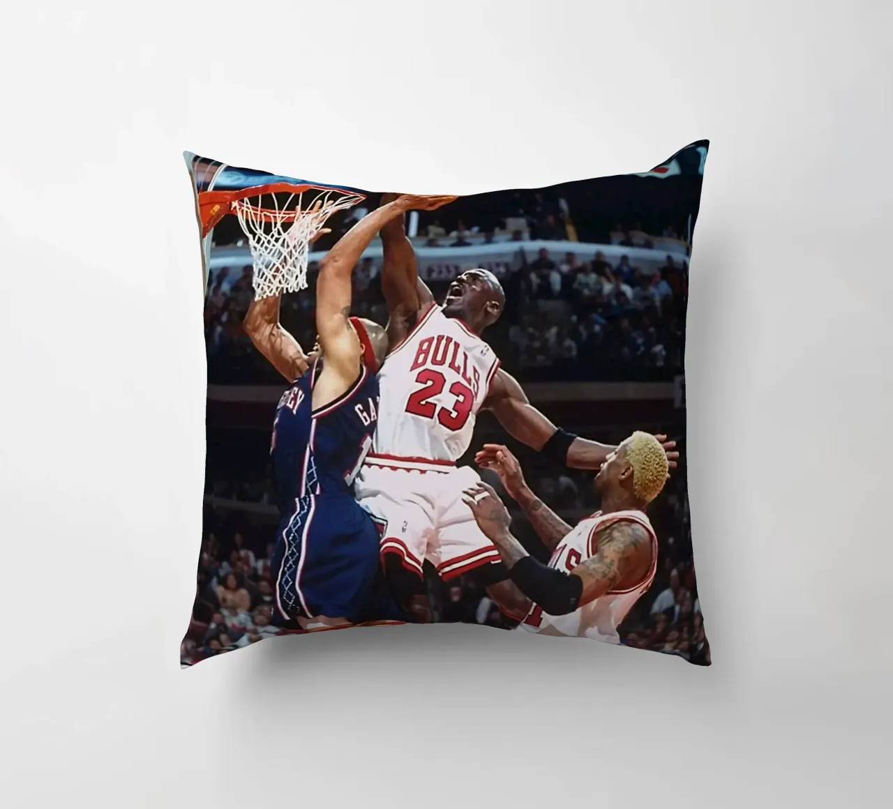 Salto di squadra dei Bulls cuscino da FAKE ARTWORK STORE