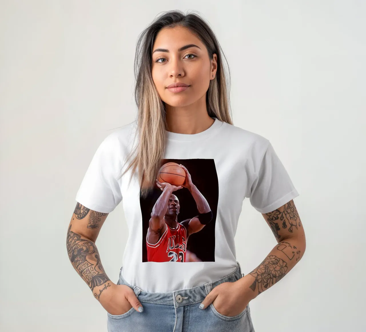 Bulls 23 Three Points t-shirt by FAKE ARTWORK STORE