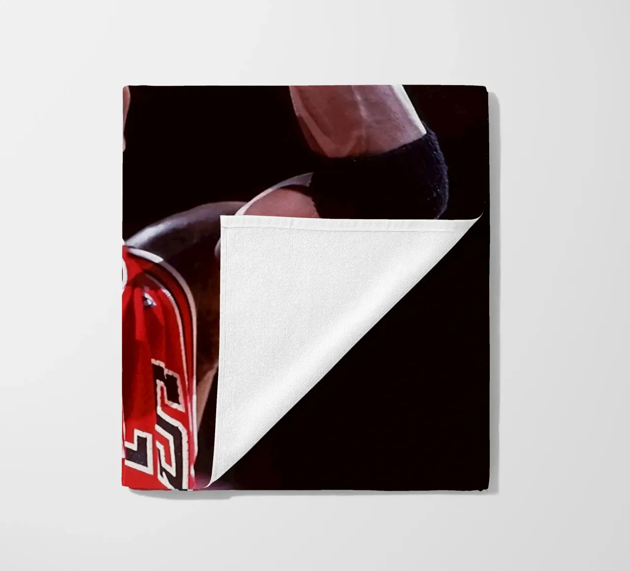 Bulls 23 Three Points beach towel by FAKE ARTWORK STORE