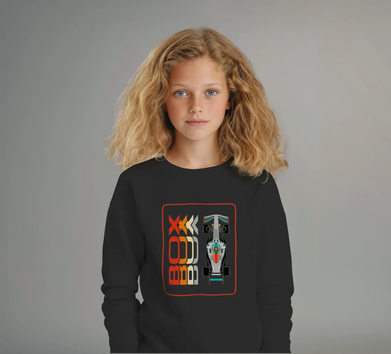 Box Box Box felpa bambino da Mariel Toigo