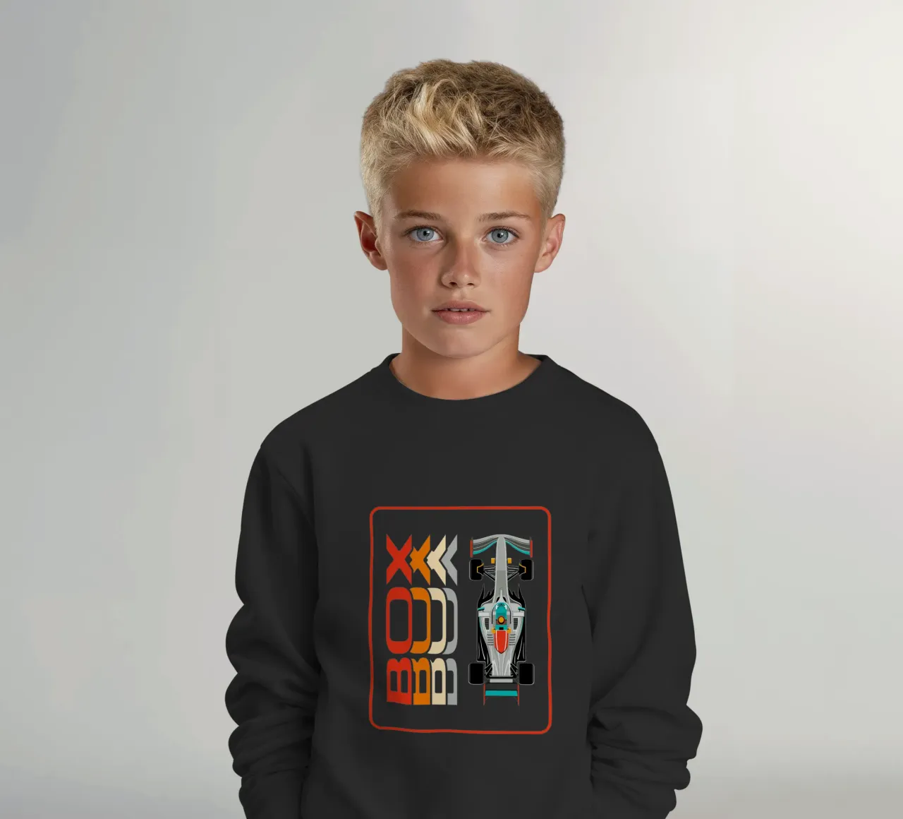 Box Box Box felpa bambino da Mariel Toigo