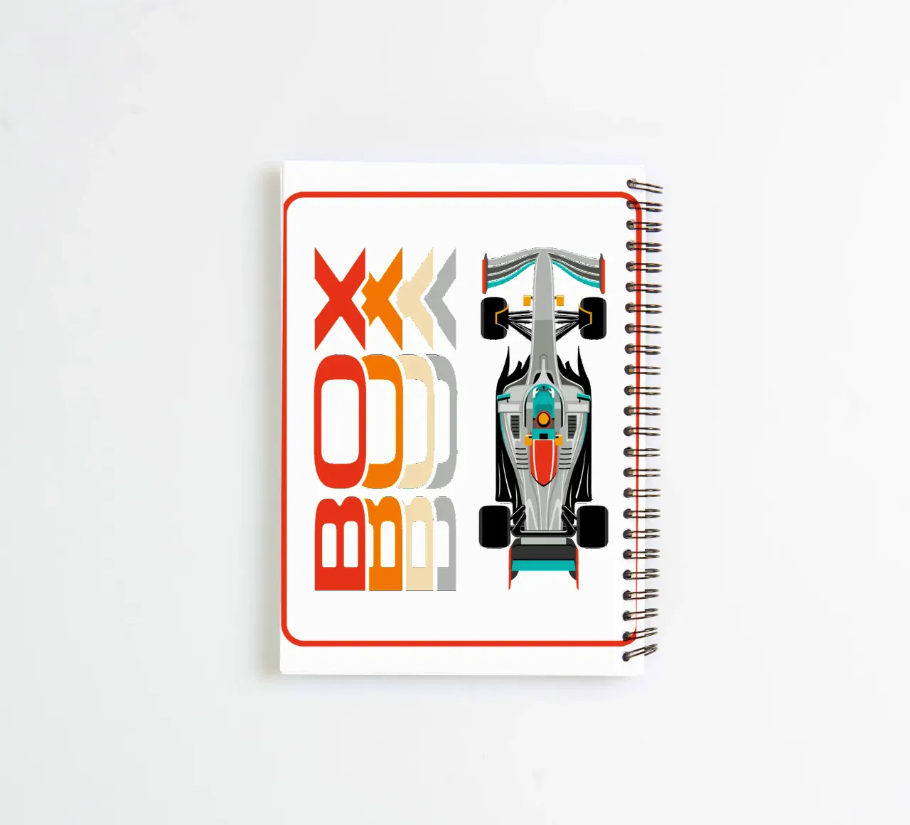 Box Box Box spiral notebook by Mariel Toigo