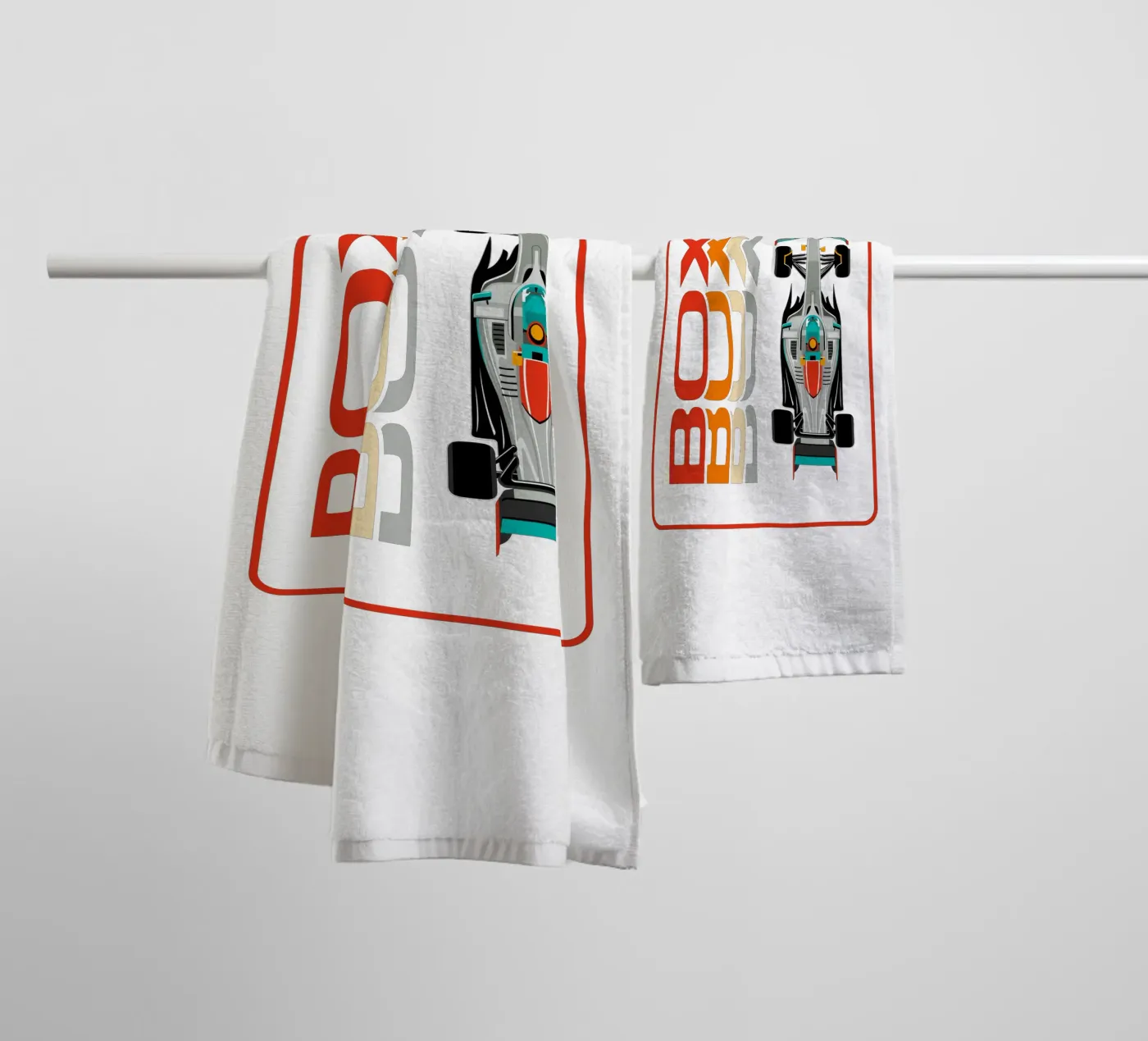 Box Box Box Handtuch von Mariel Toigo