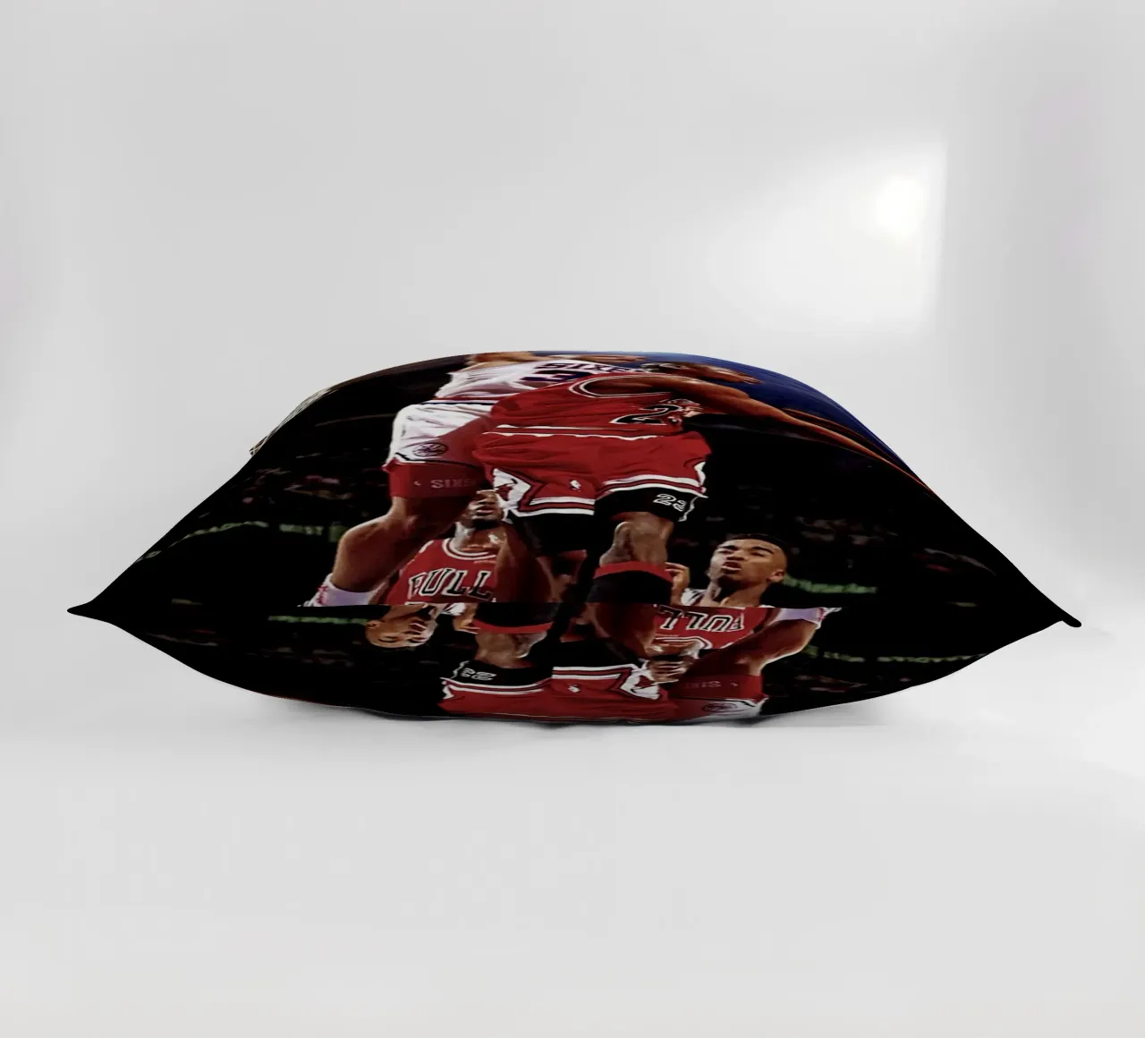 Jump And Poin decorative cushion by FAKE ARTWORK STORE