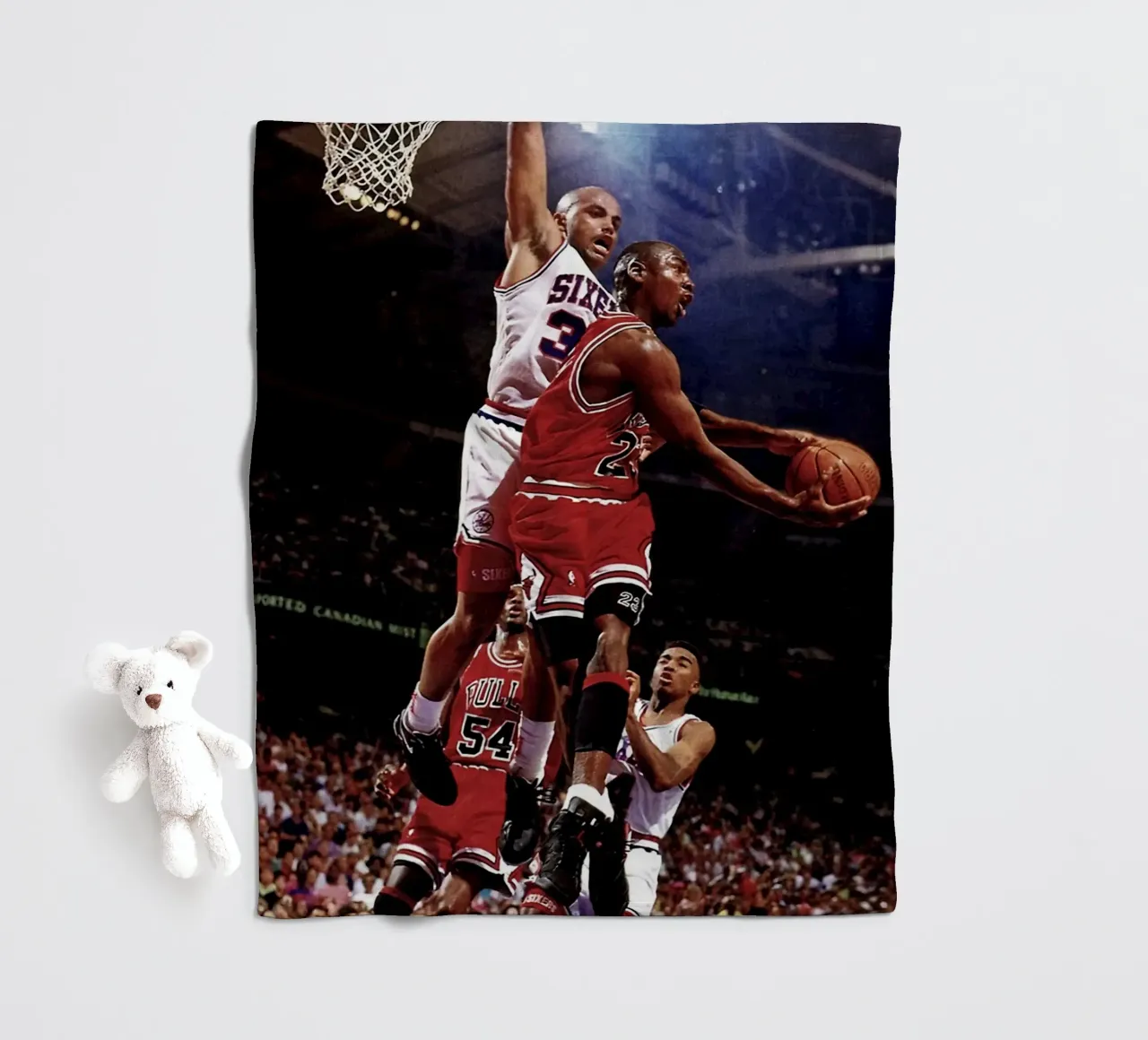 Jump And Poin fleece blanket by FAKE ARTWORK STORE