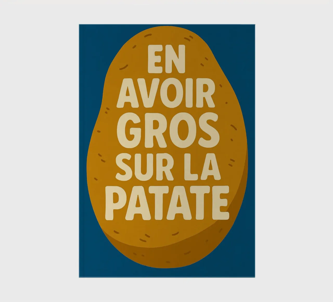 En gros sur la patate - The vegetable version of emotion notebook by Art Typo Essentiel