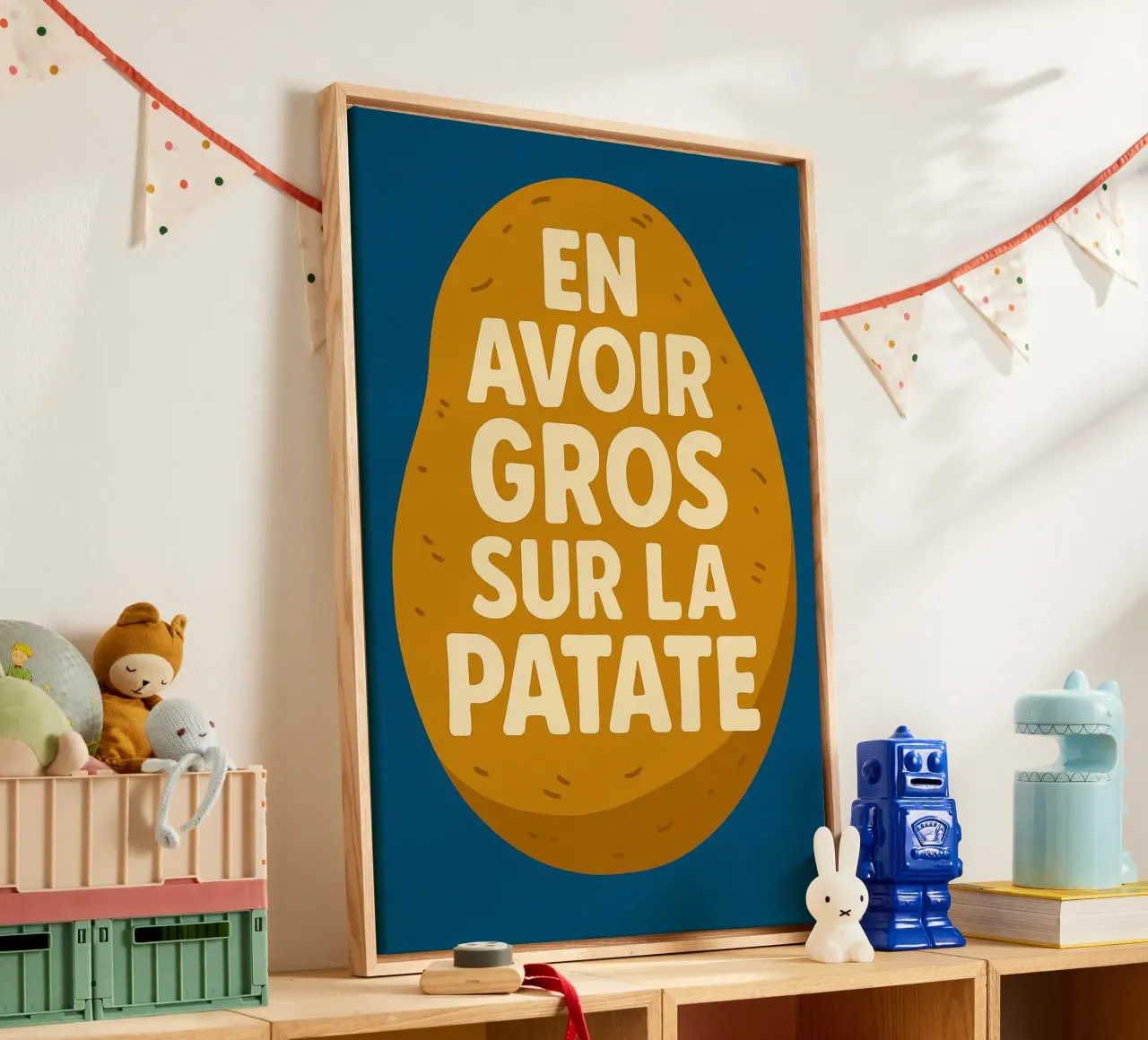 En gros sur la patate - The vegetable version of emotion canvas by Art Typo Essentiel