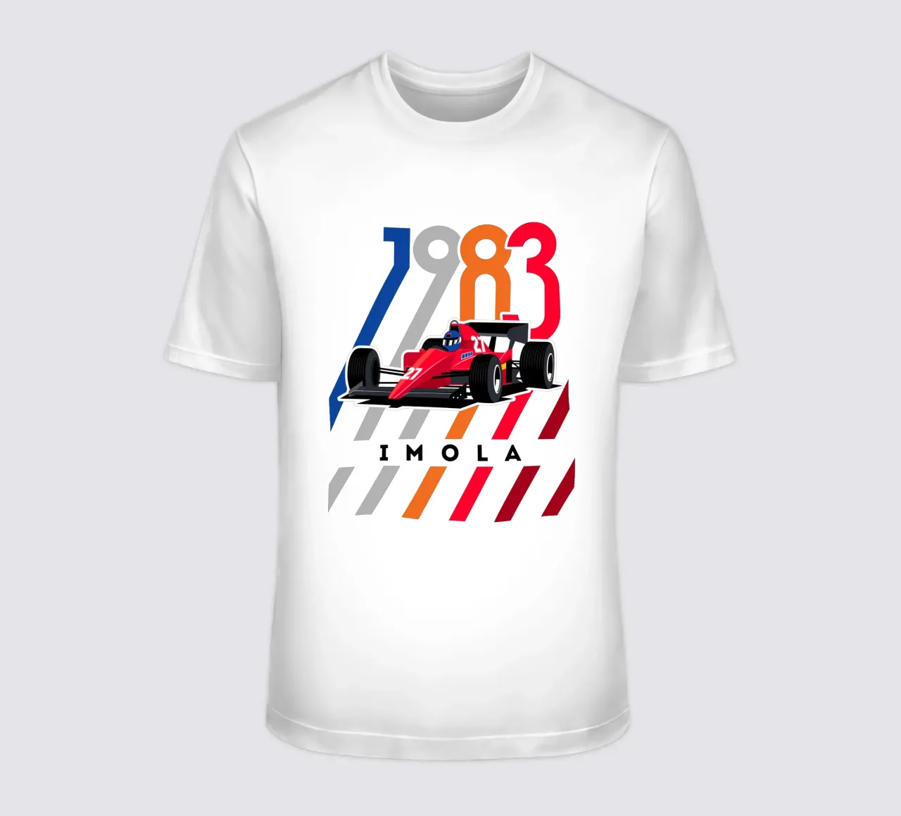 Auto da corsa Imola 1983 t-shirt da Mariel Toigo