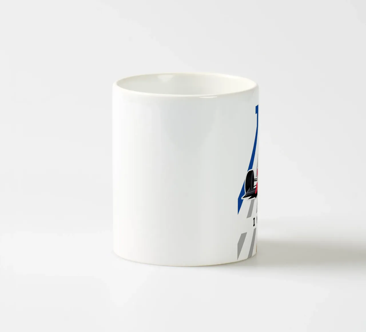 Auto da corsa Imola 1983 tazza in ceramica da Mariel Toigo