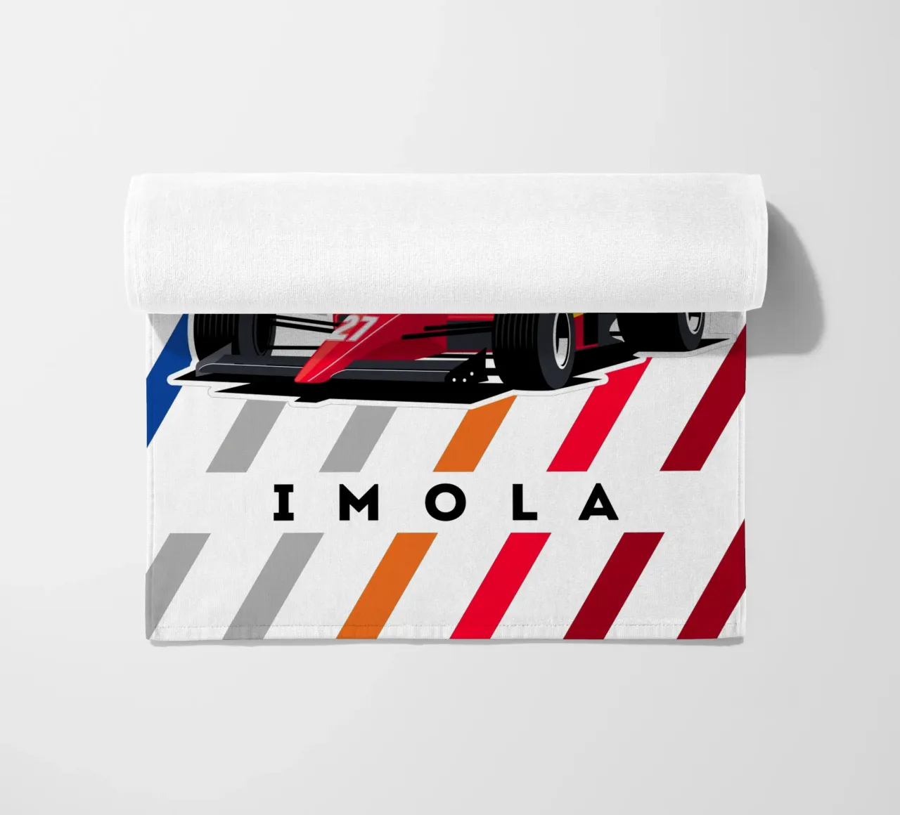 Auto da corsa Imola 1983 telo mare da Mariel Toigo