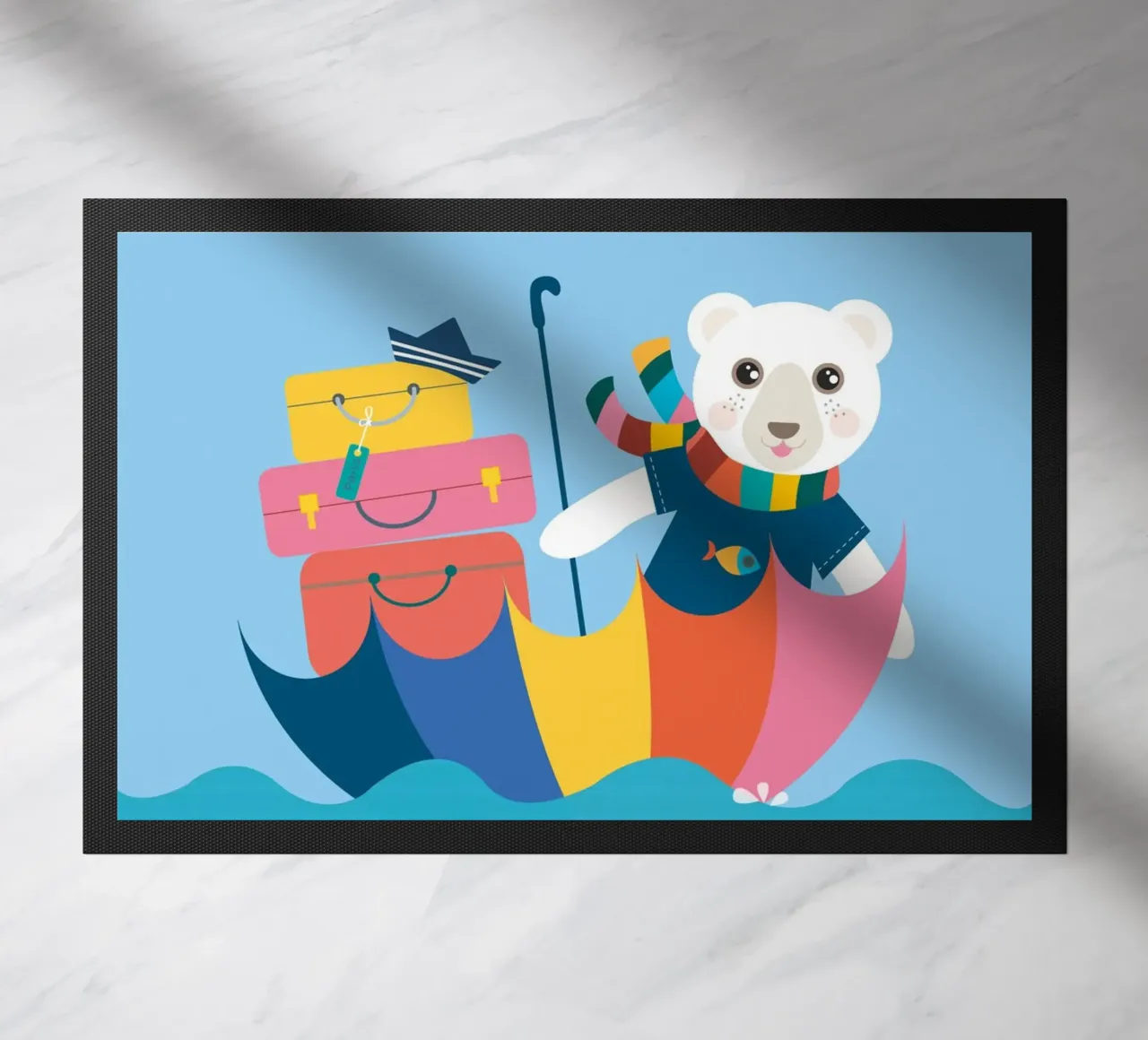 Avventure in arrivo: Orso in viaggio! zerbino da JaySan Studio