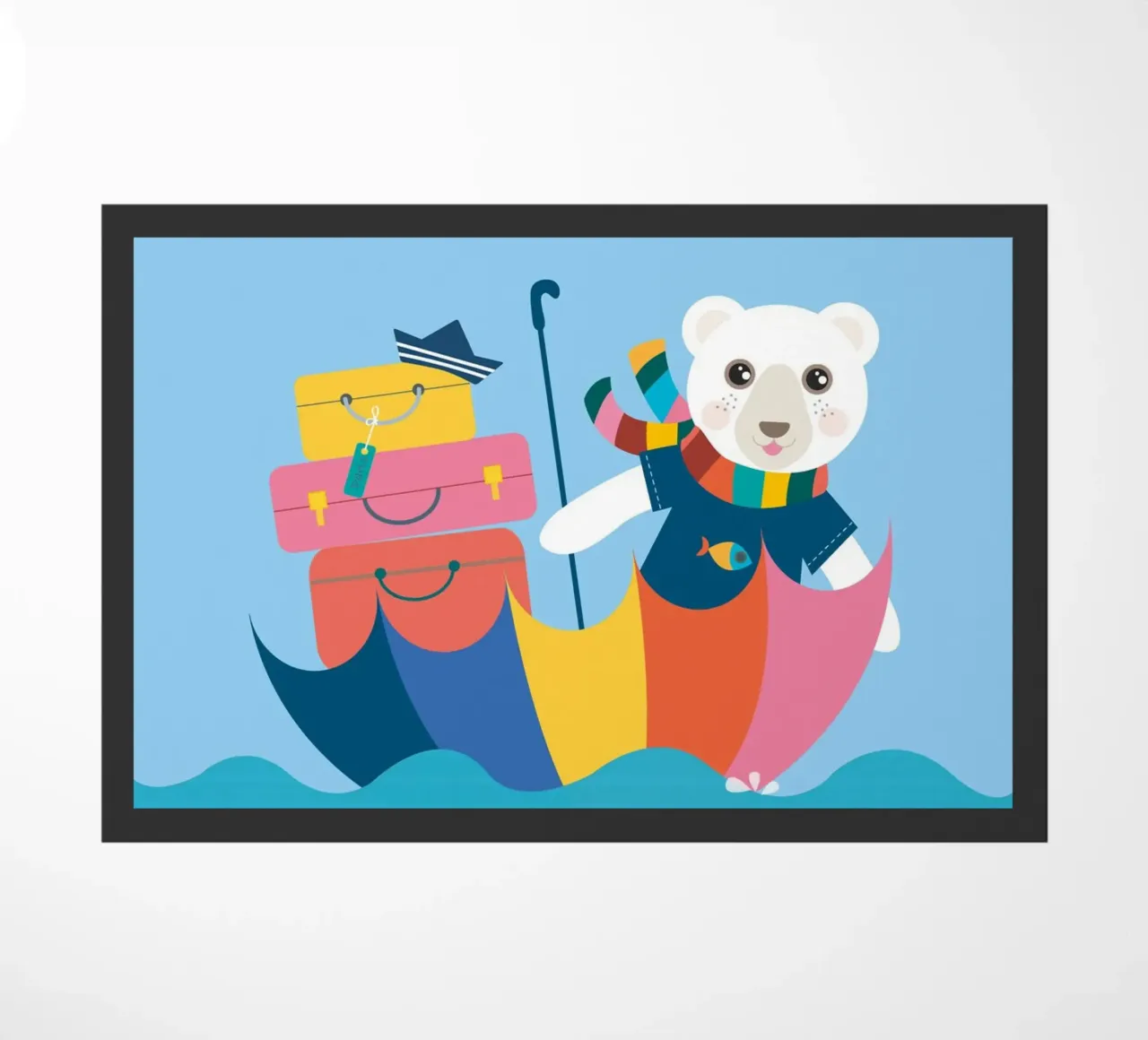Avventure in arrivo: Orso in viaggio! zerbino da JaySan Studio