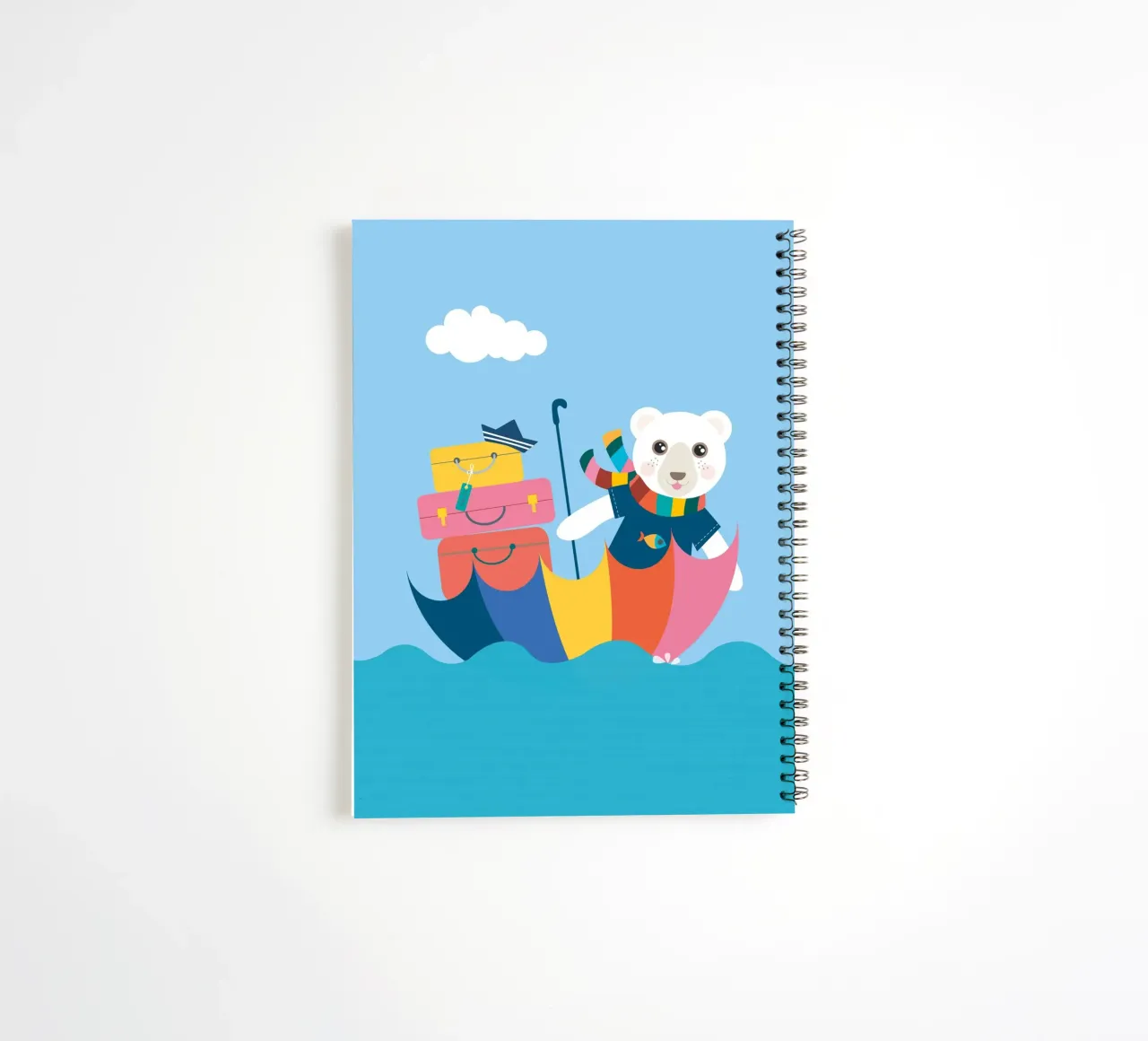 Adventures Ahoy: Bear on the Go! spiral notebook by JaySan Studio