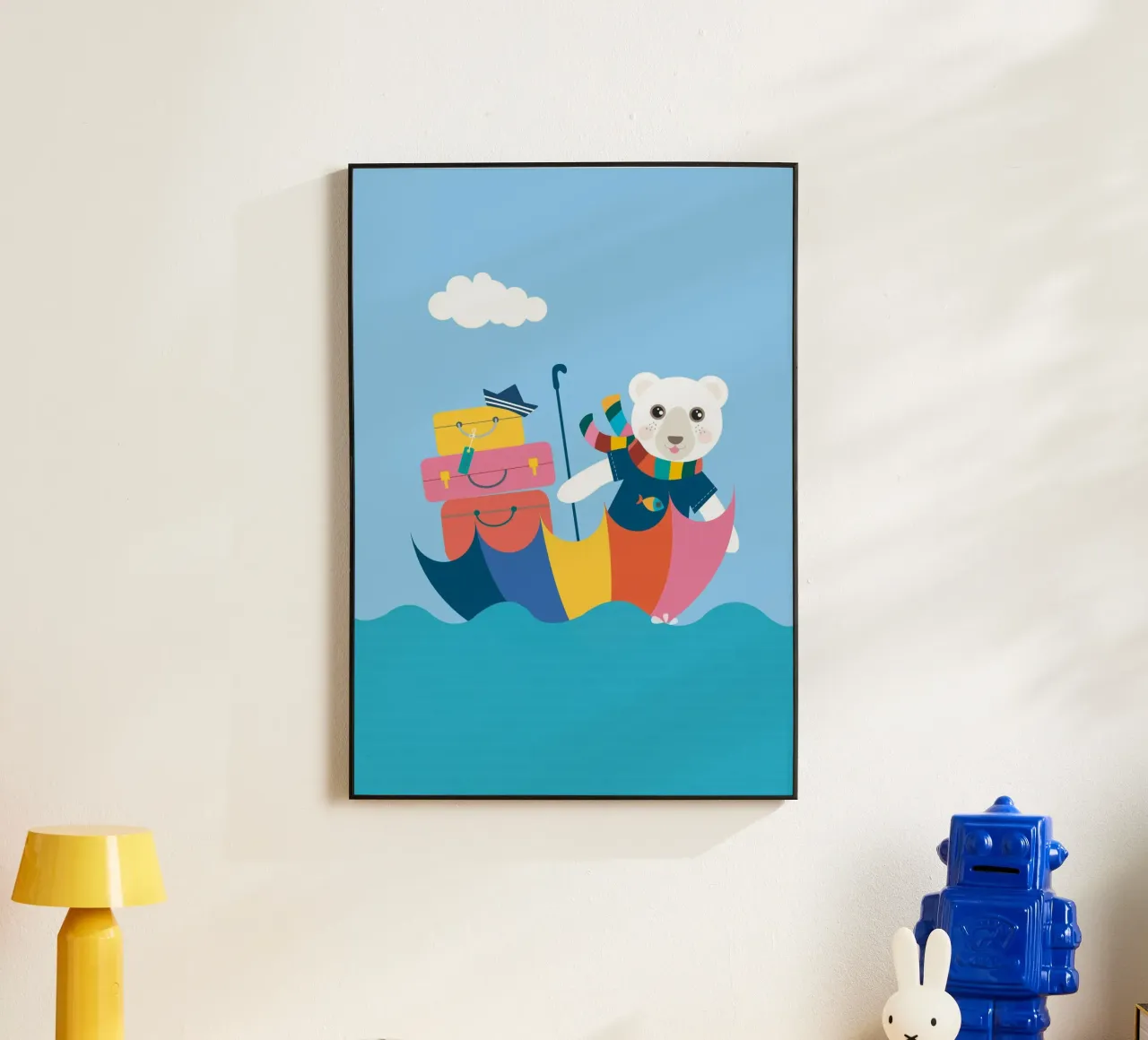 Avventure in arrivo: Orso in viaggio! alluminio dibond da JaySan Studio