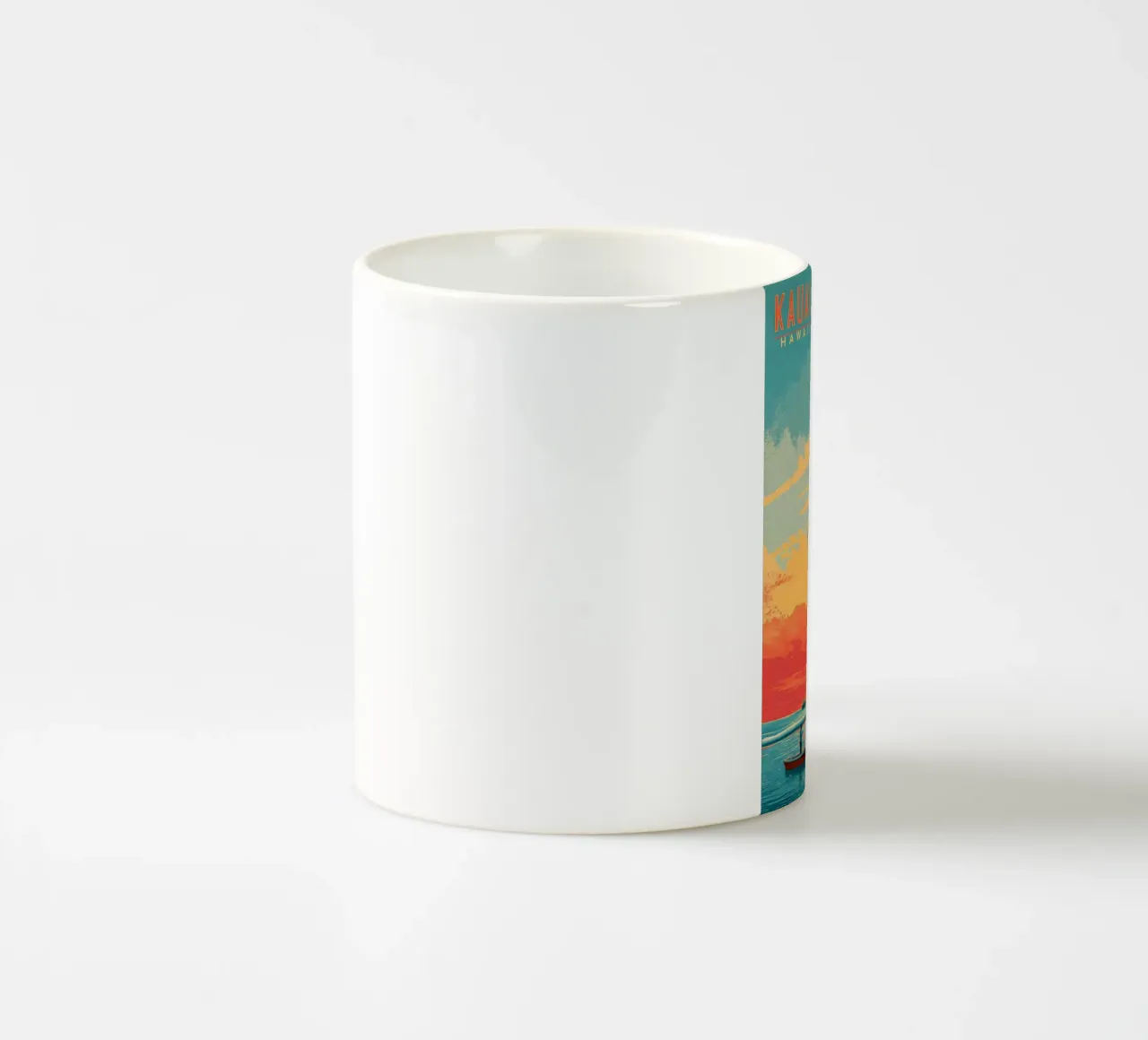Kauai Hawaii vintage Reiseposter ceramic mug by Vintage Travel Art