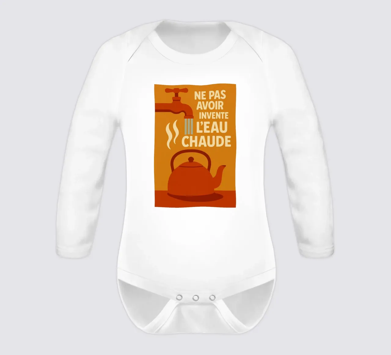 Non aver inventato l'acqua calda - Il poster retro che fa la differenza body neonato maniche lunghe da Art Typo Essentiel