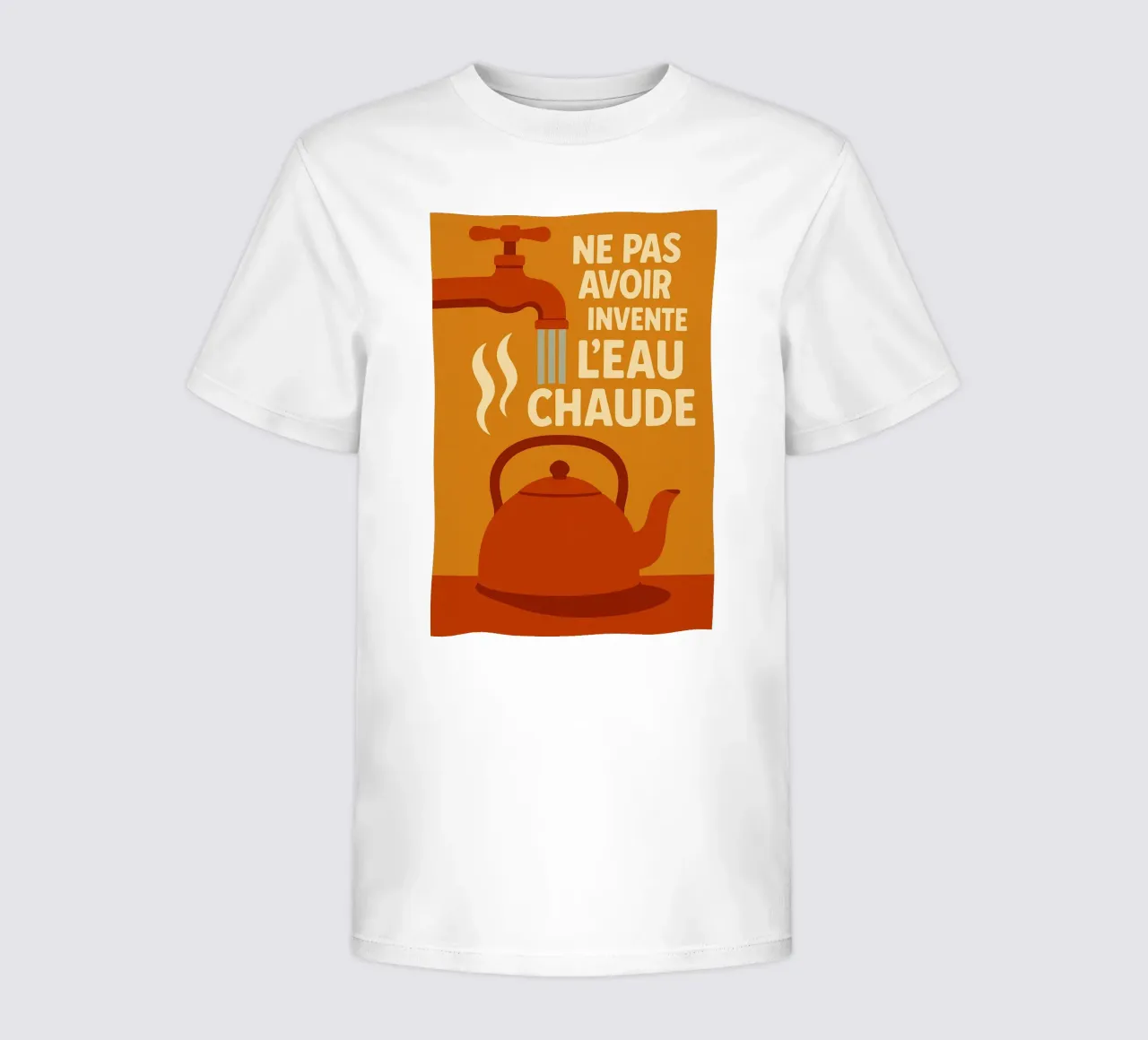 Non aver inventato l'acqua calda - Il poster retro che fa la differenza t-shirt bambini da Art Typo Essentiel