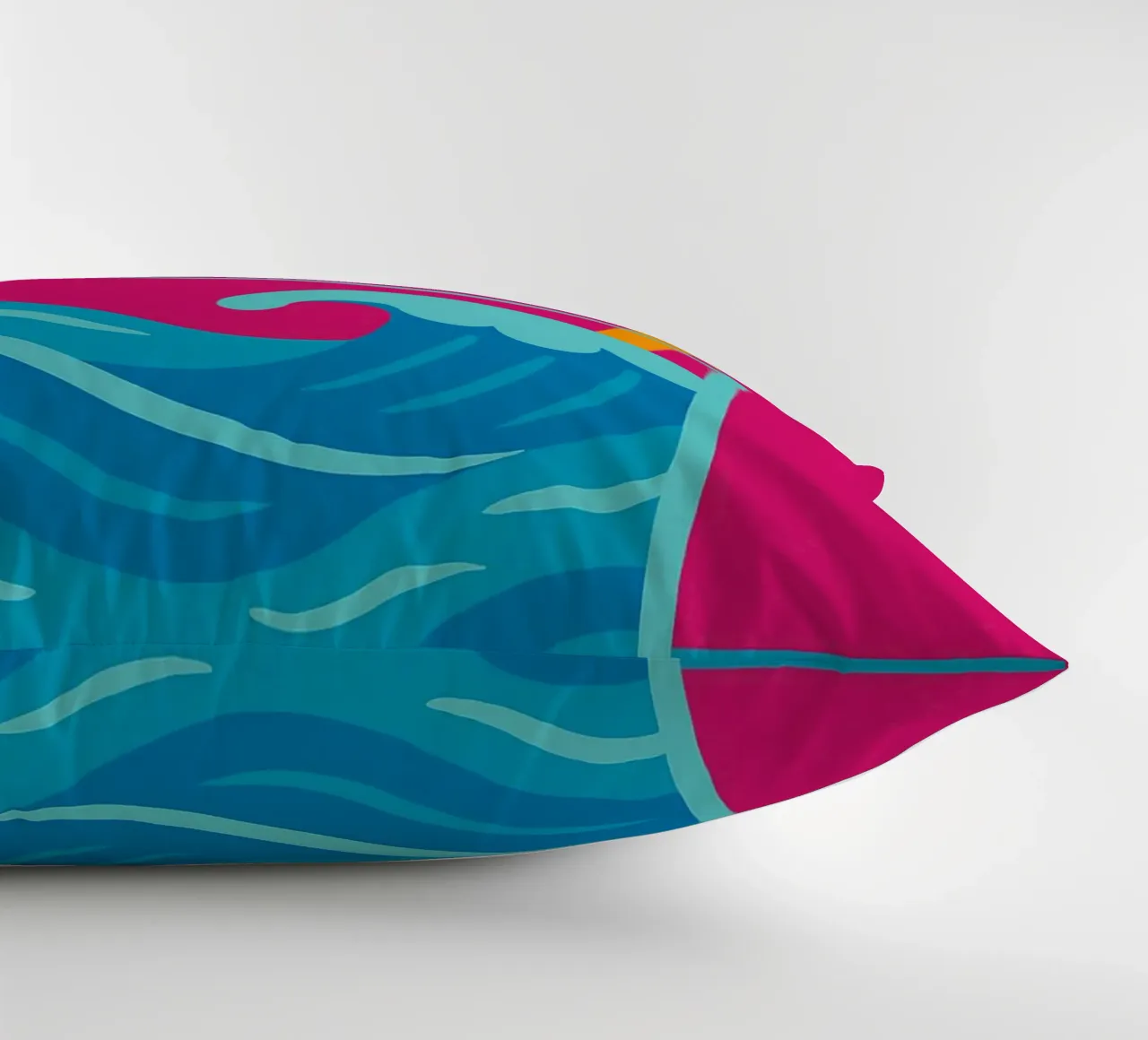 C'est pas la mer à boire - The punchy poster that puts t into perspective decorative cushion by Art Typo Essentiel