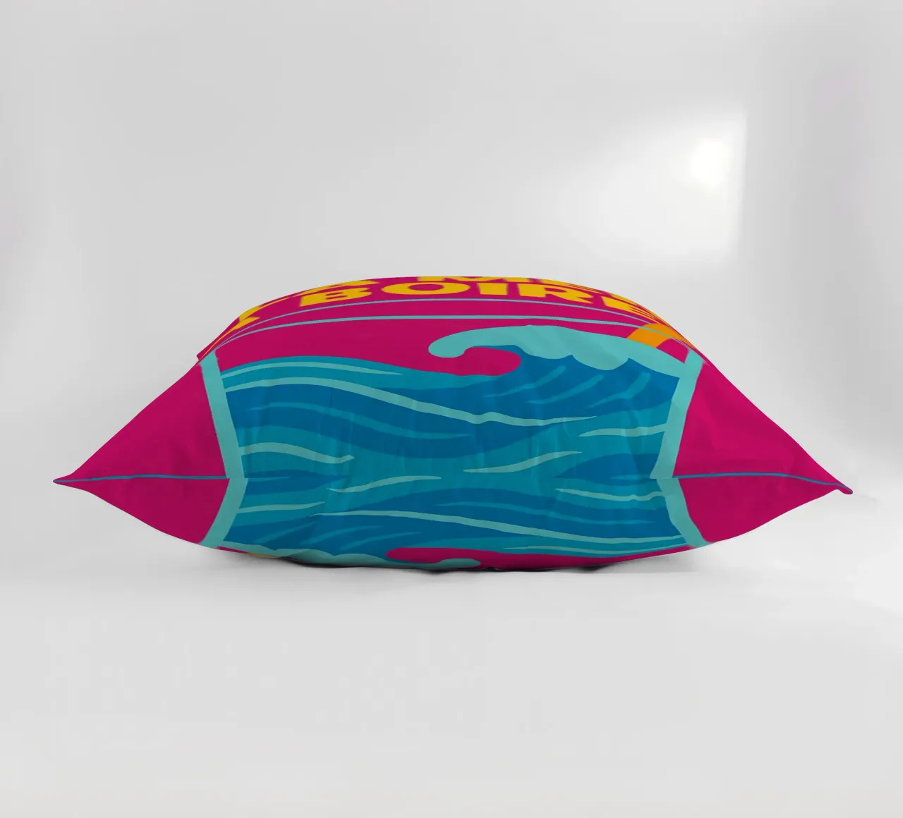 C'est pas la mer à boire - The punchy poster that puts t into perspective decorative cushion by Art Typo Essentiel